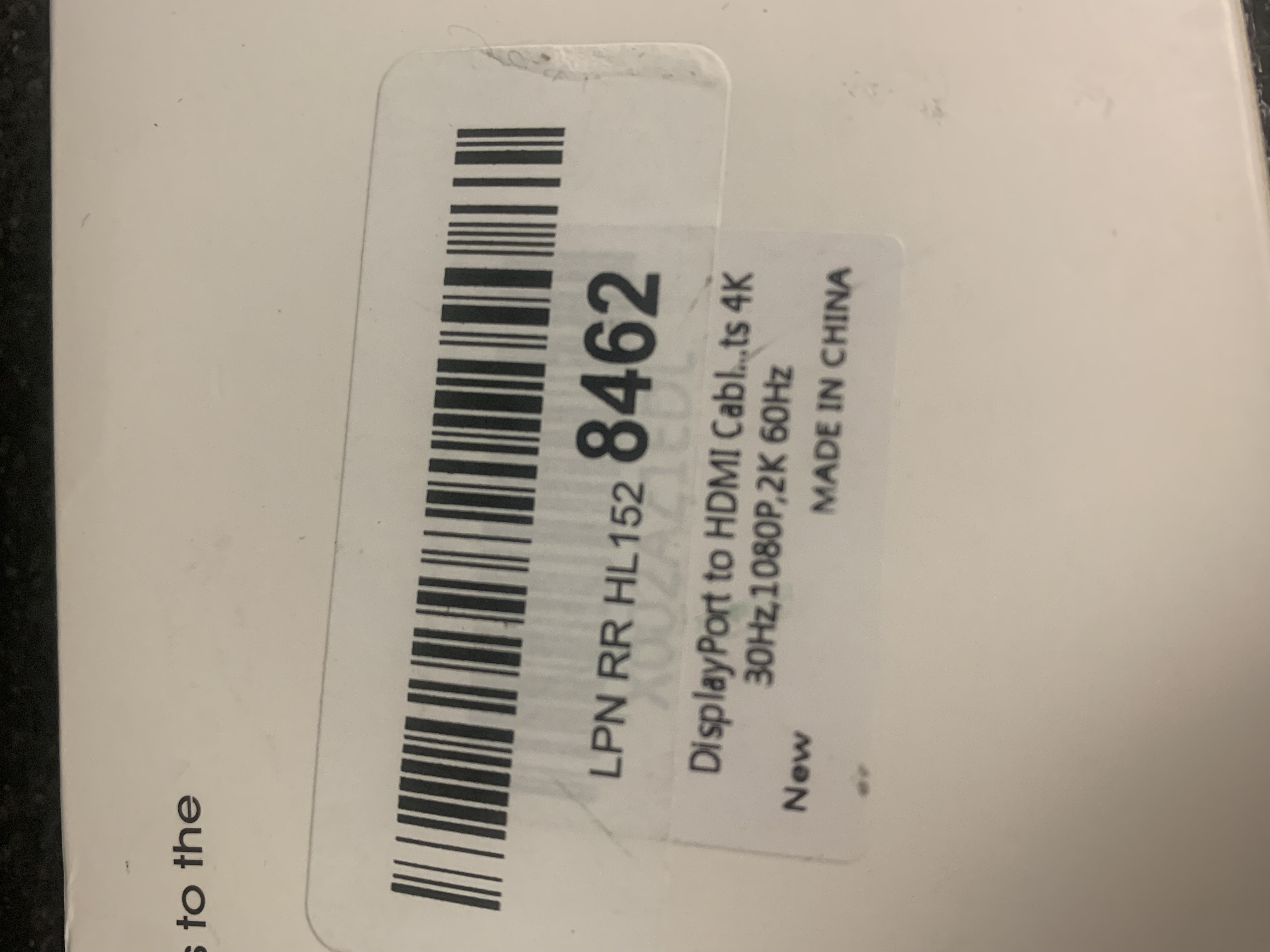 Display Port to HDMI Cable 4K