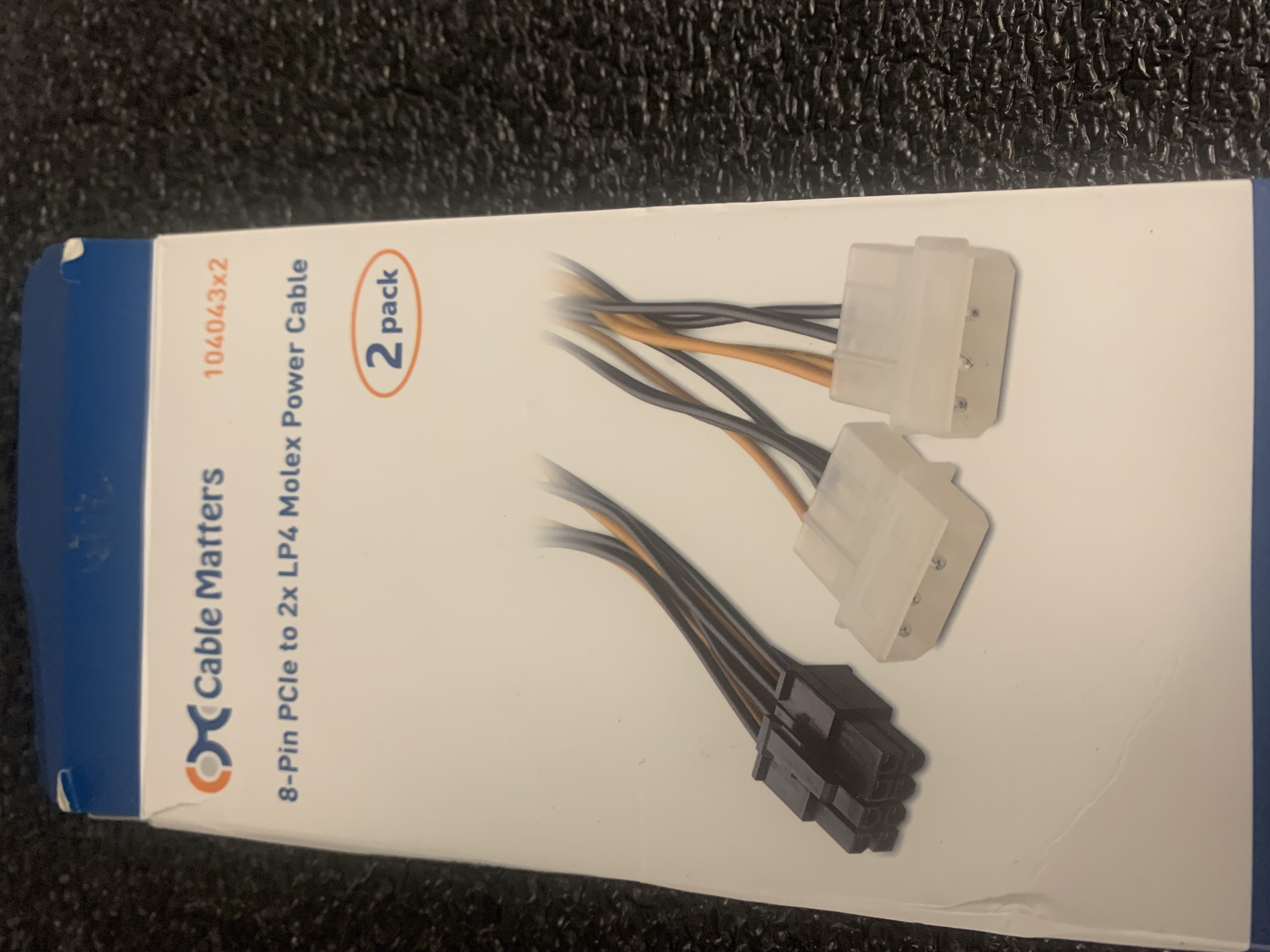 8 Pin PCIE to Dual Molex Power Adapter