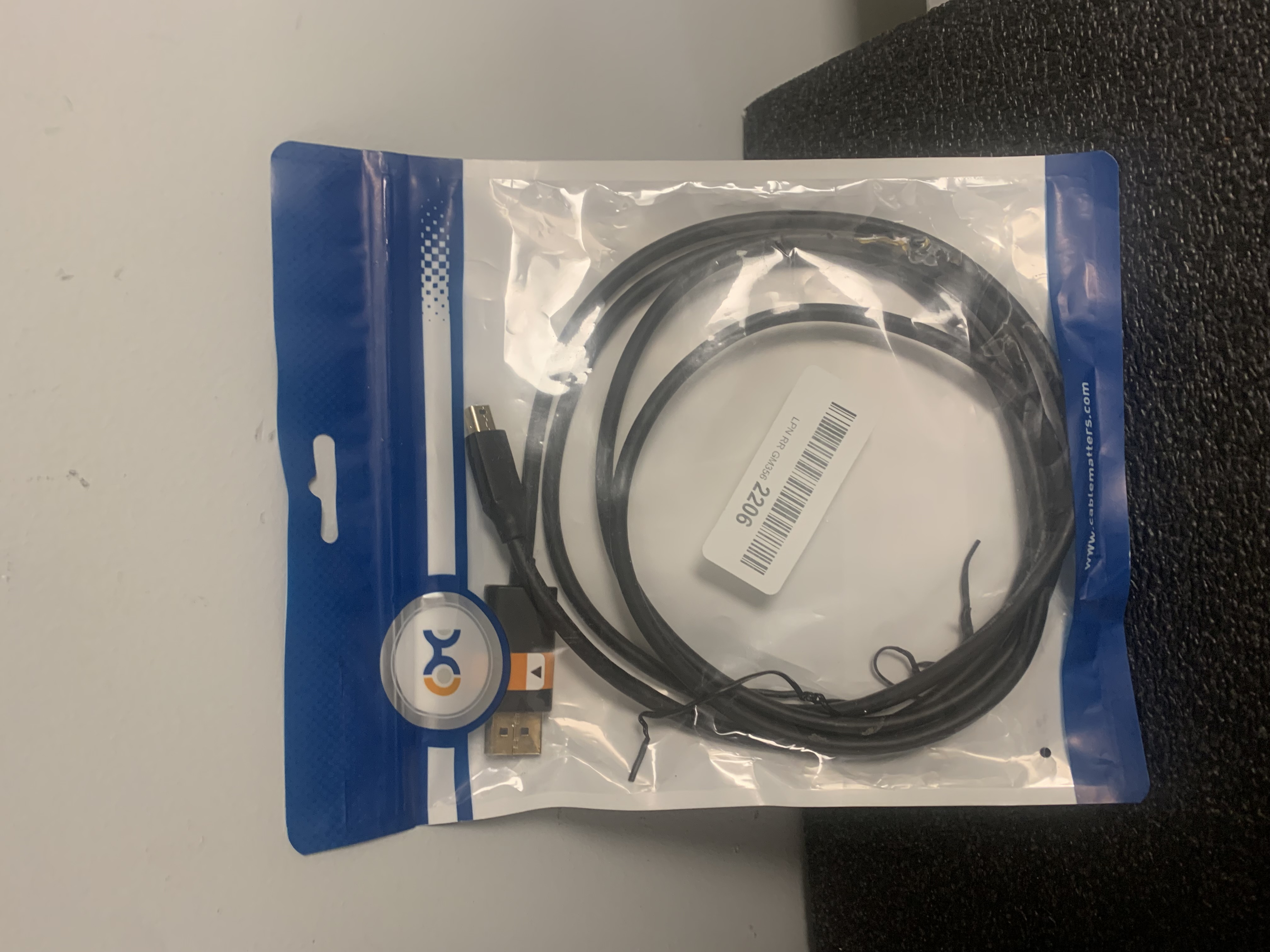 6" Mini Display Port to Display Port Cable