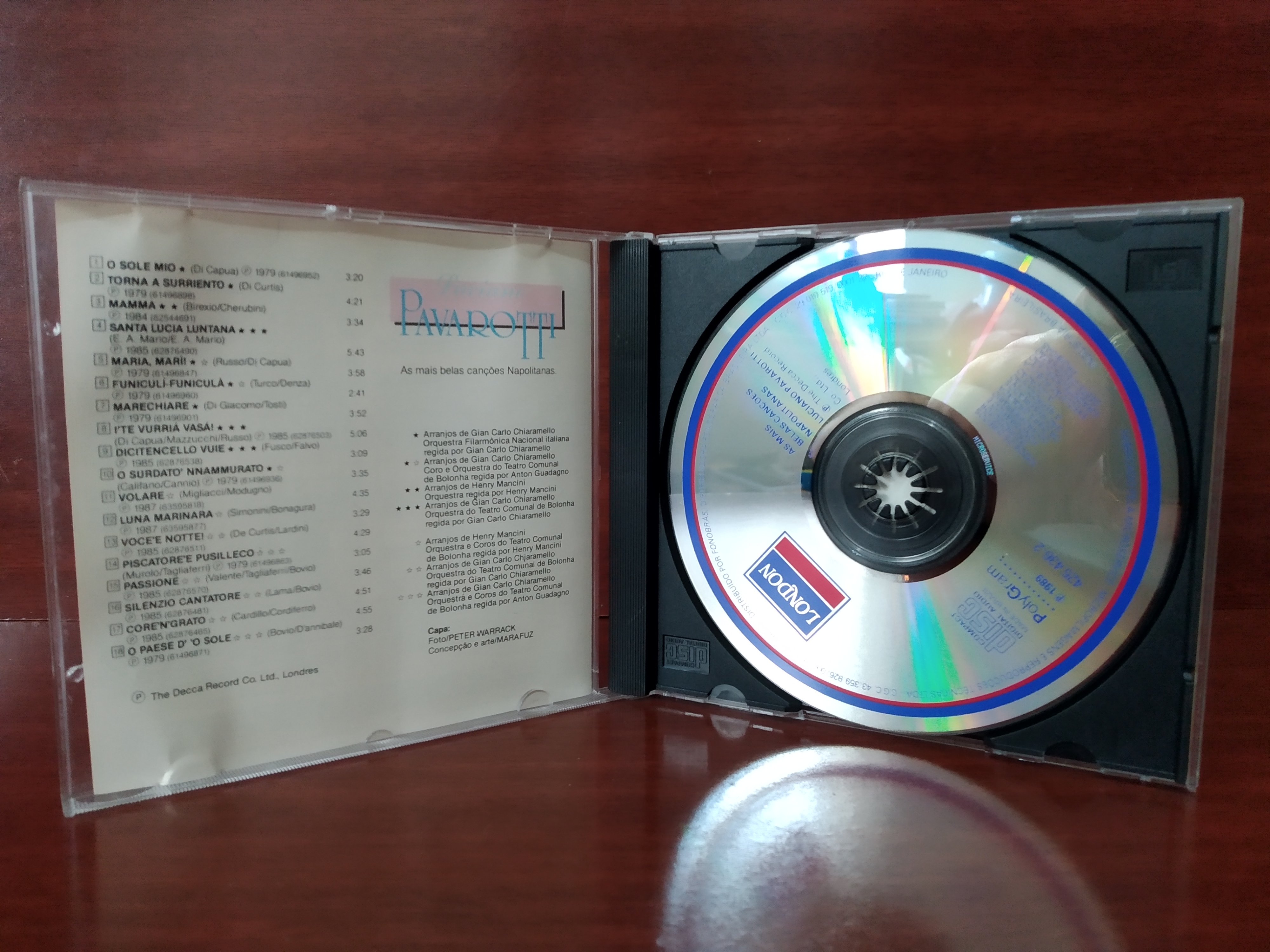 CD Luciano Pavarotti - As Mais Belas Canções Napolitanas