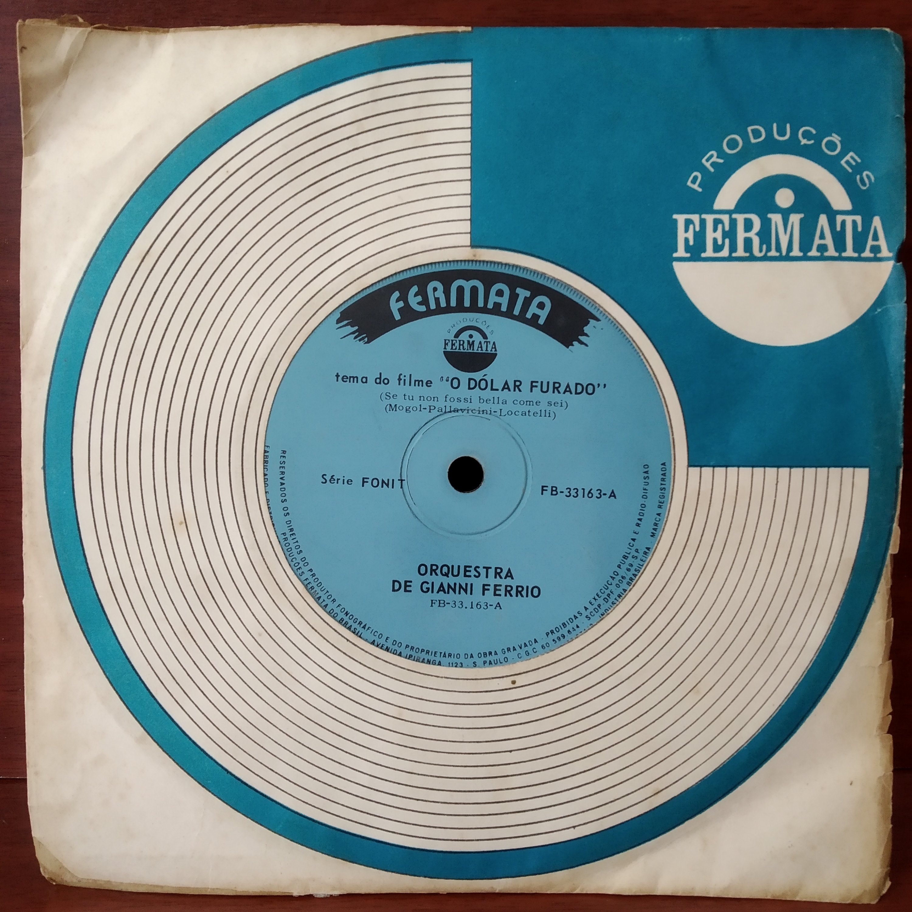 Disco Compacto de Vinil com orquestra de Gianni Ferrio