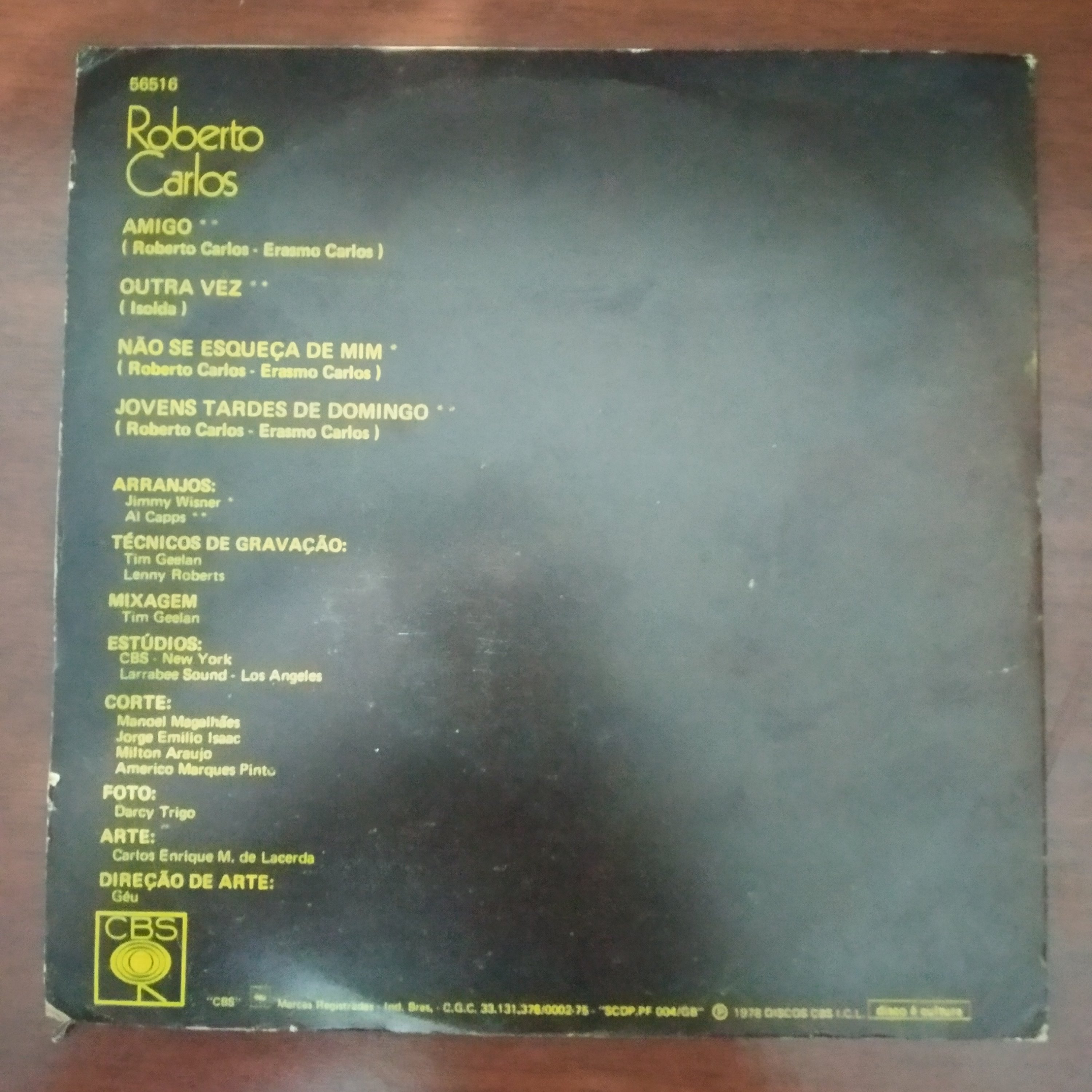 Disco Compacto Roberto Carlos - Vinil 1978