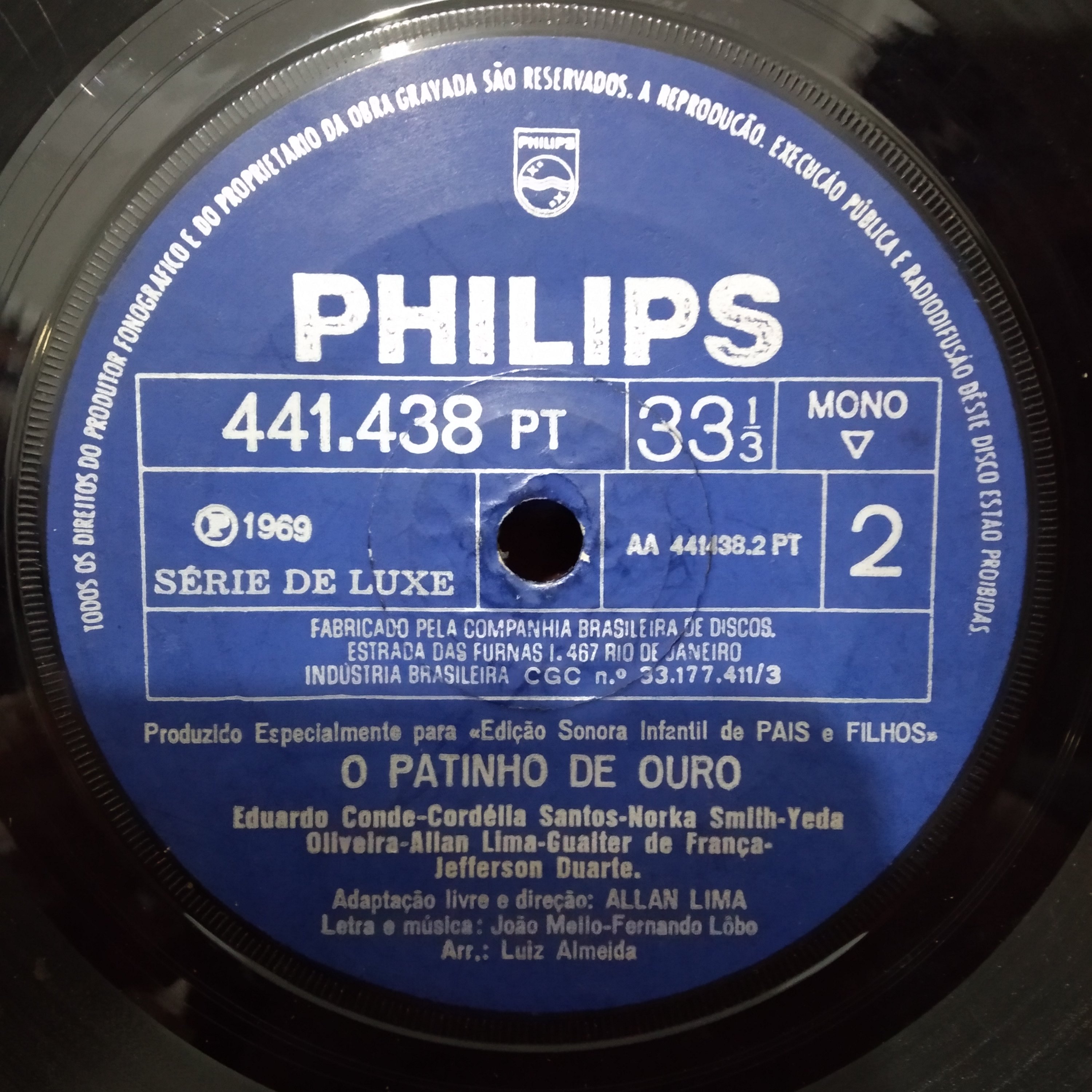 Disco Compacto de Vinil Philips - O Patinho de Ouro