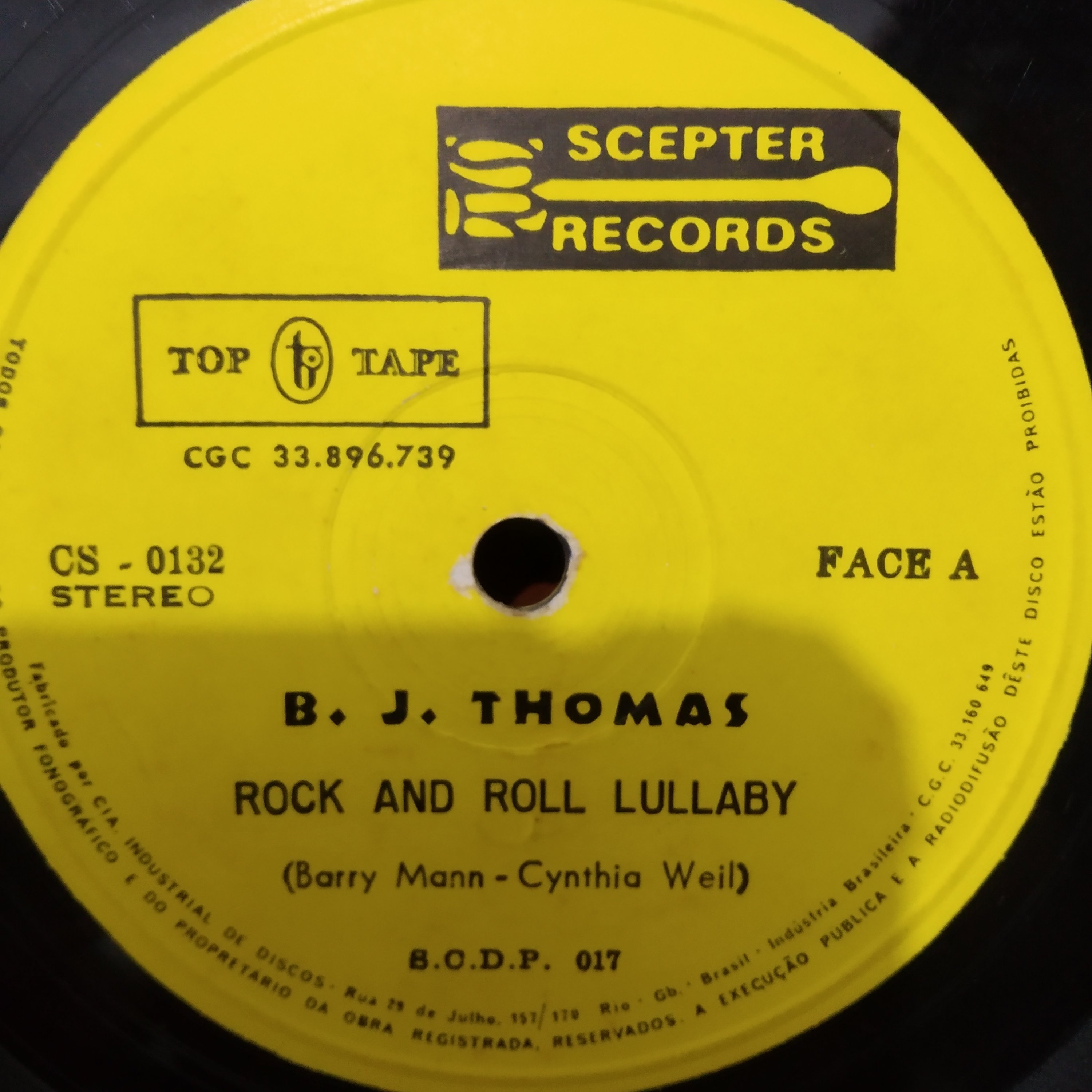 Disco de vinil B. J. Thomas