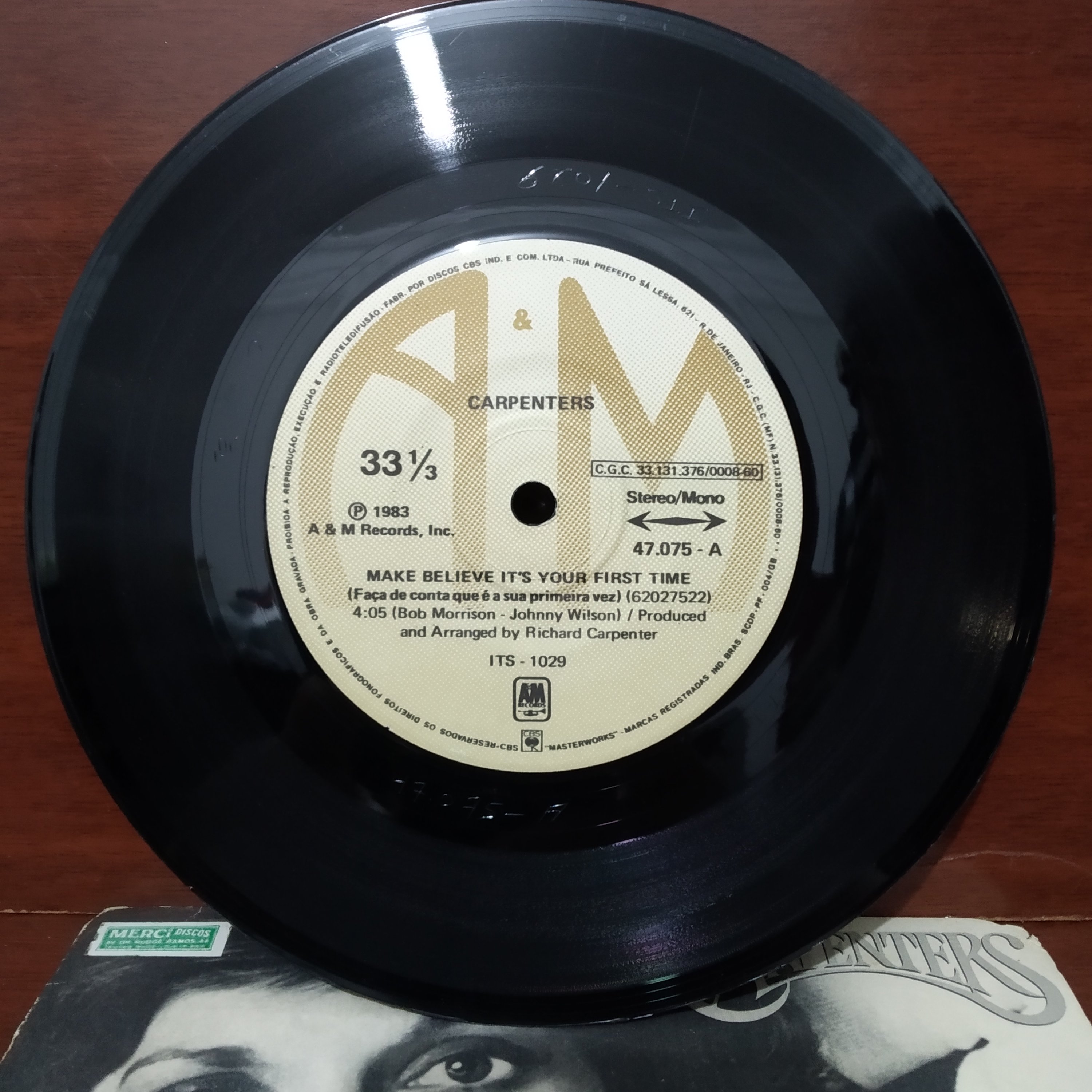 Vinil Compacto Carpenters - Make Believe It's Your First Time