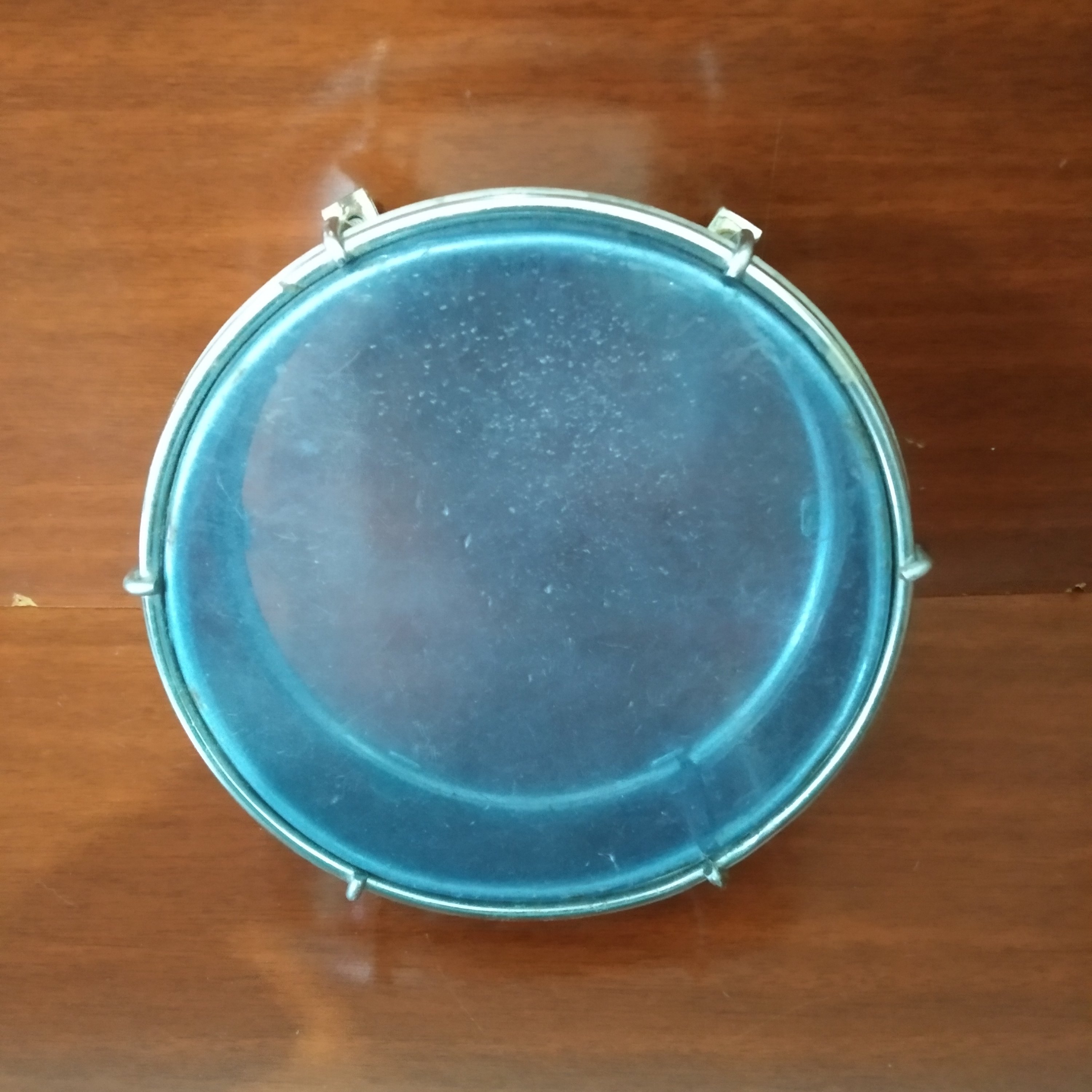 tamborim antigo de metal 6 polegadas