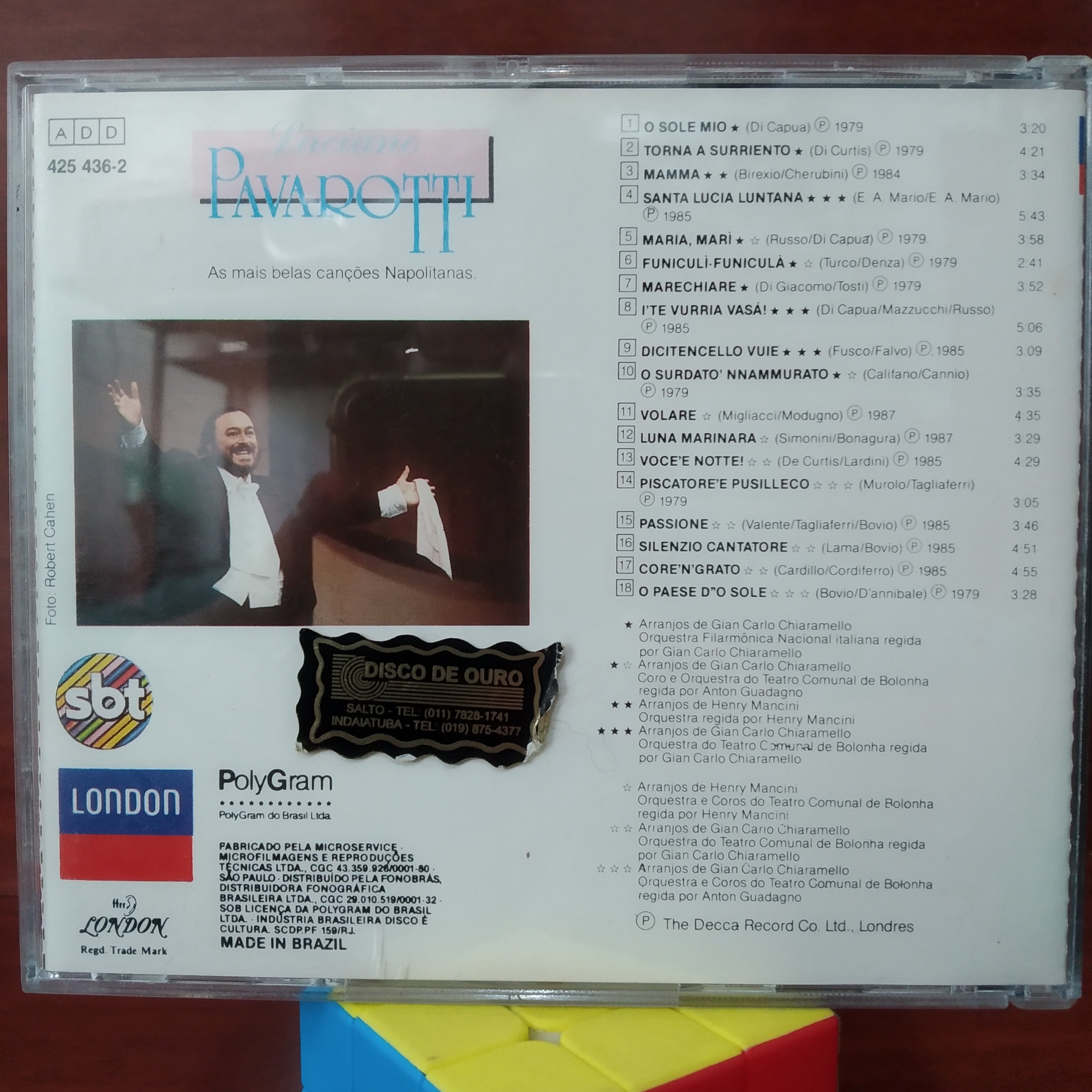 CD Luciano Pavarotti - As Mais Belas Canções Napolitanas