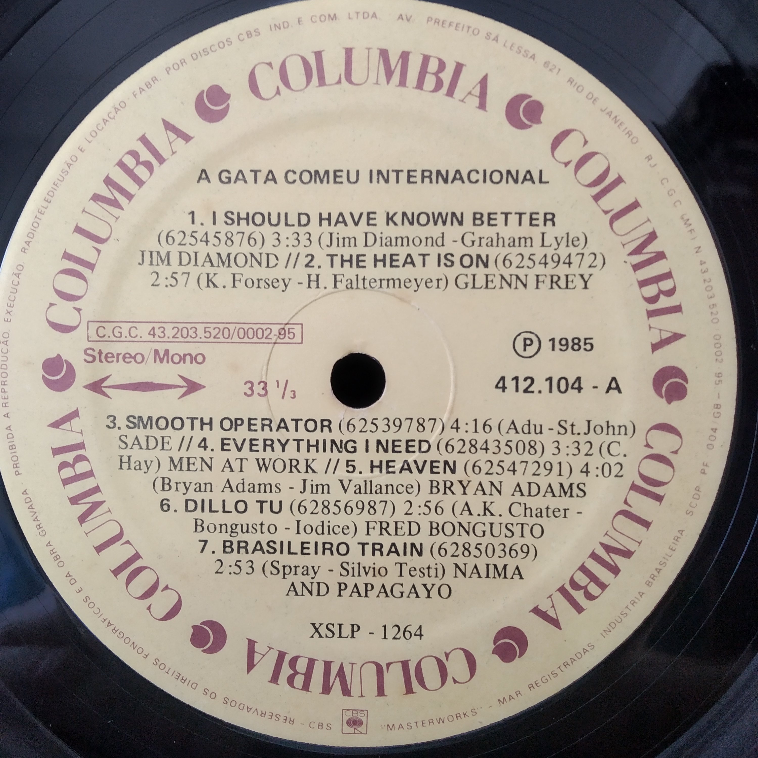 LP Internacional 'A Gata Comeu' 1985