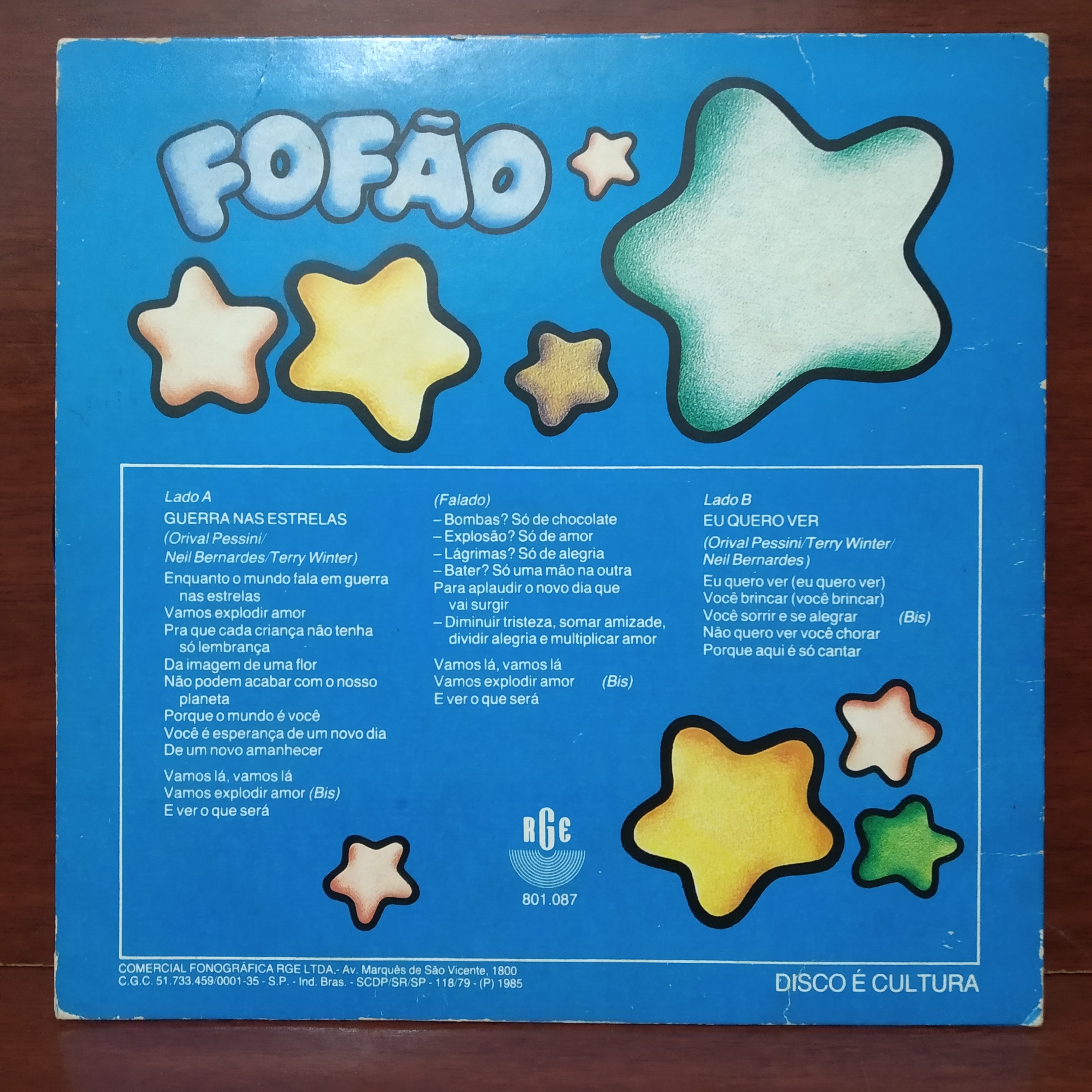 Disco Compacto Vinil Fofão - Guerra nas Estrelas
