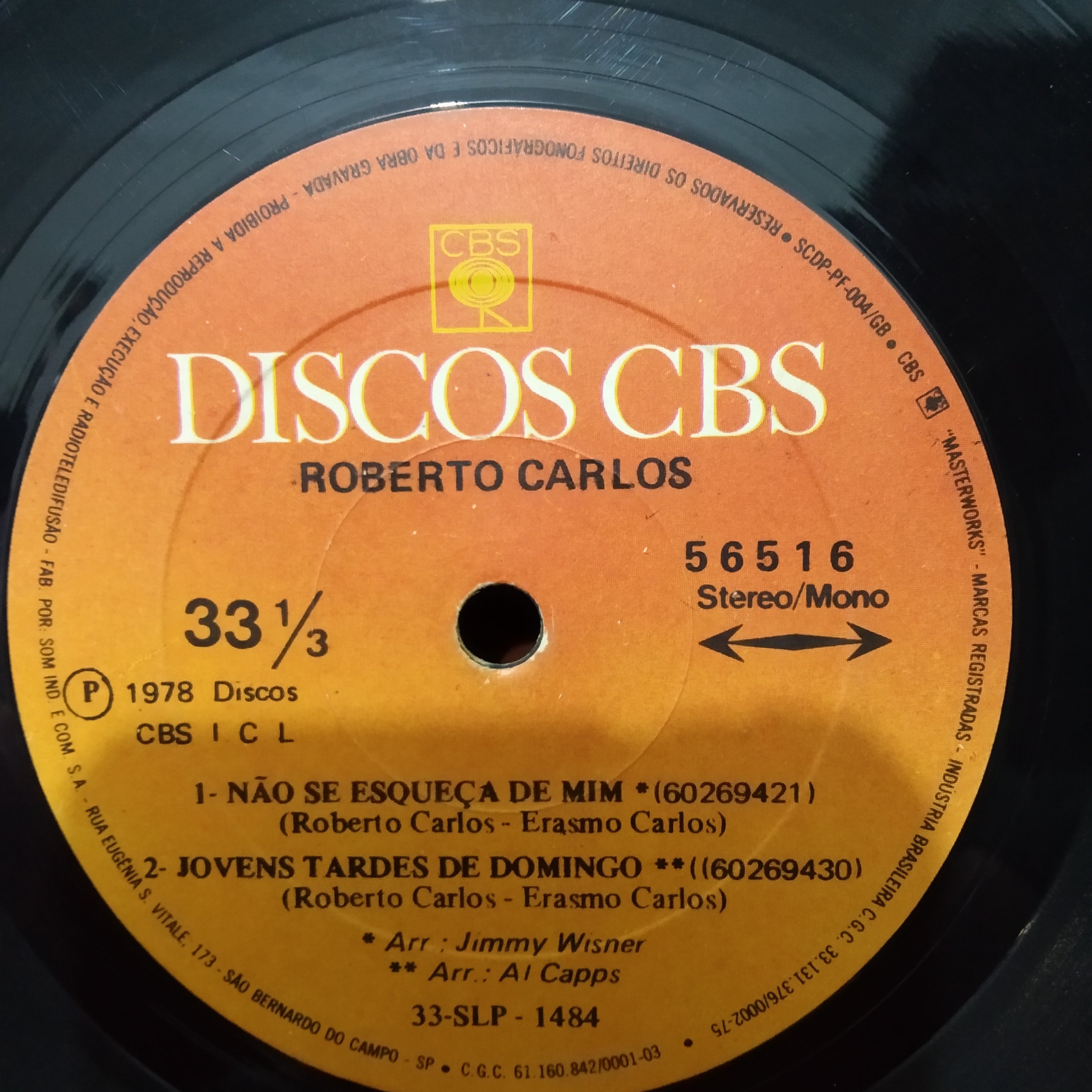 Disco Compacto Roberto Carlos - Vinil 1978