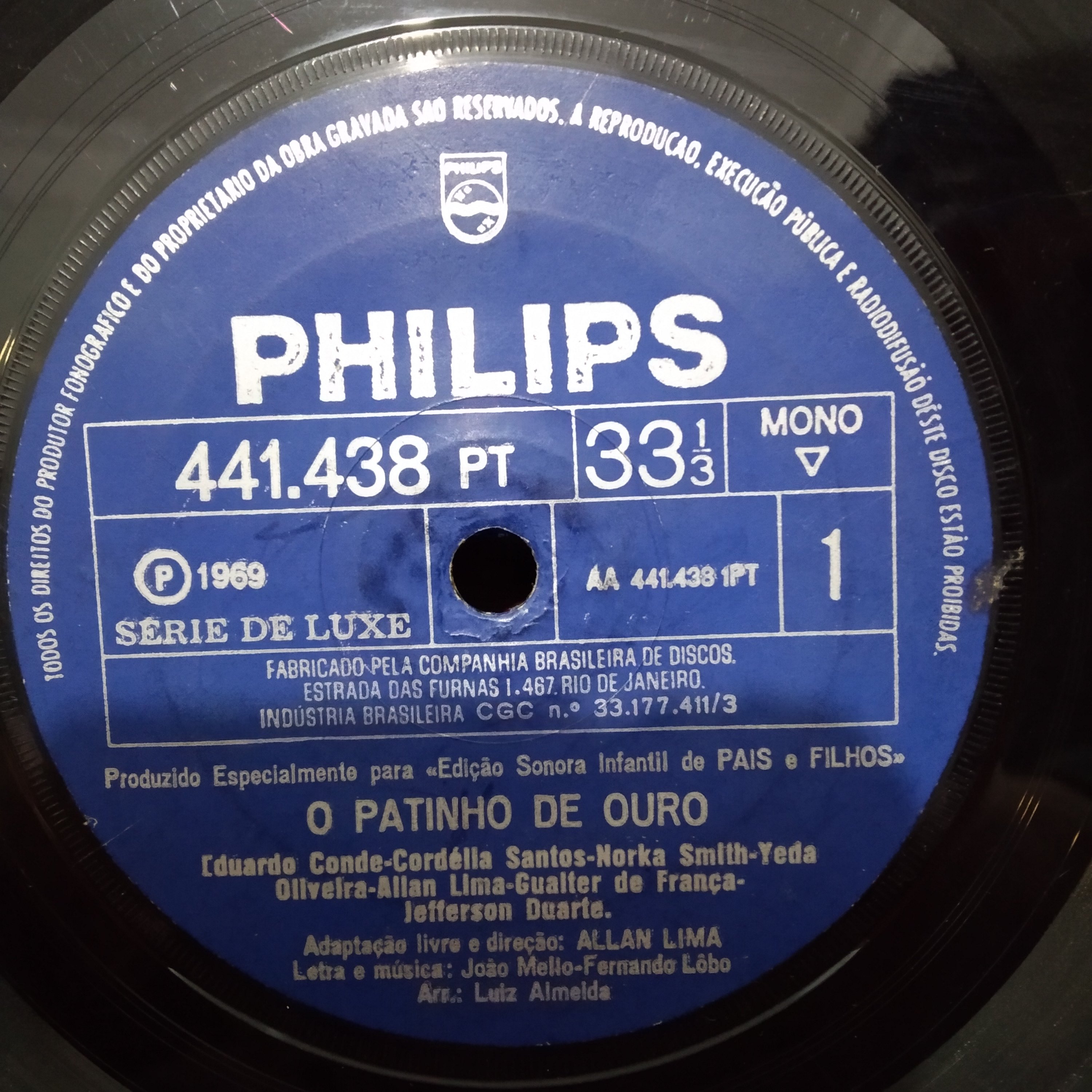 Disco Compacto de Vinil Philips - O Patinho de Ouro