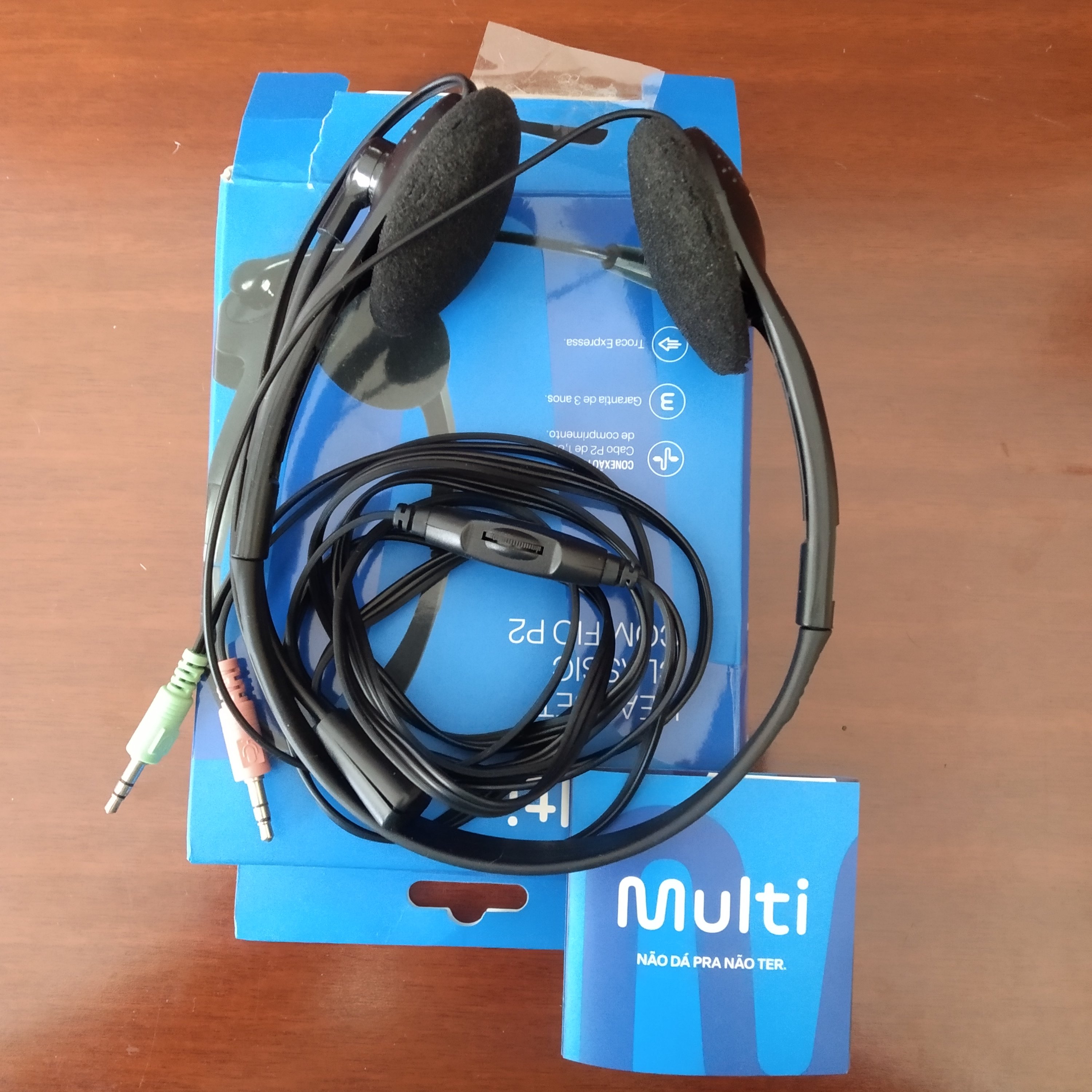 Headset Classic com fio P2 Multi