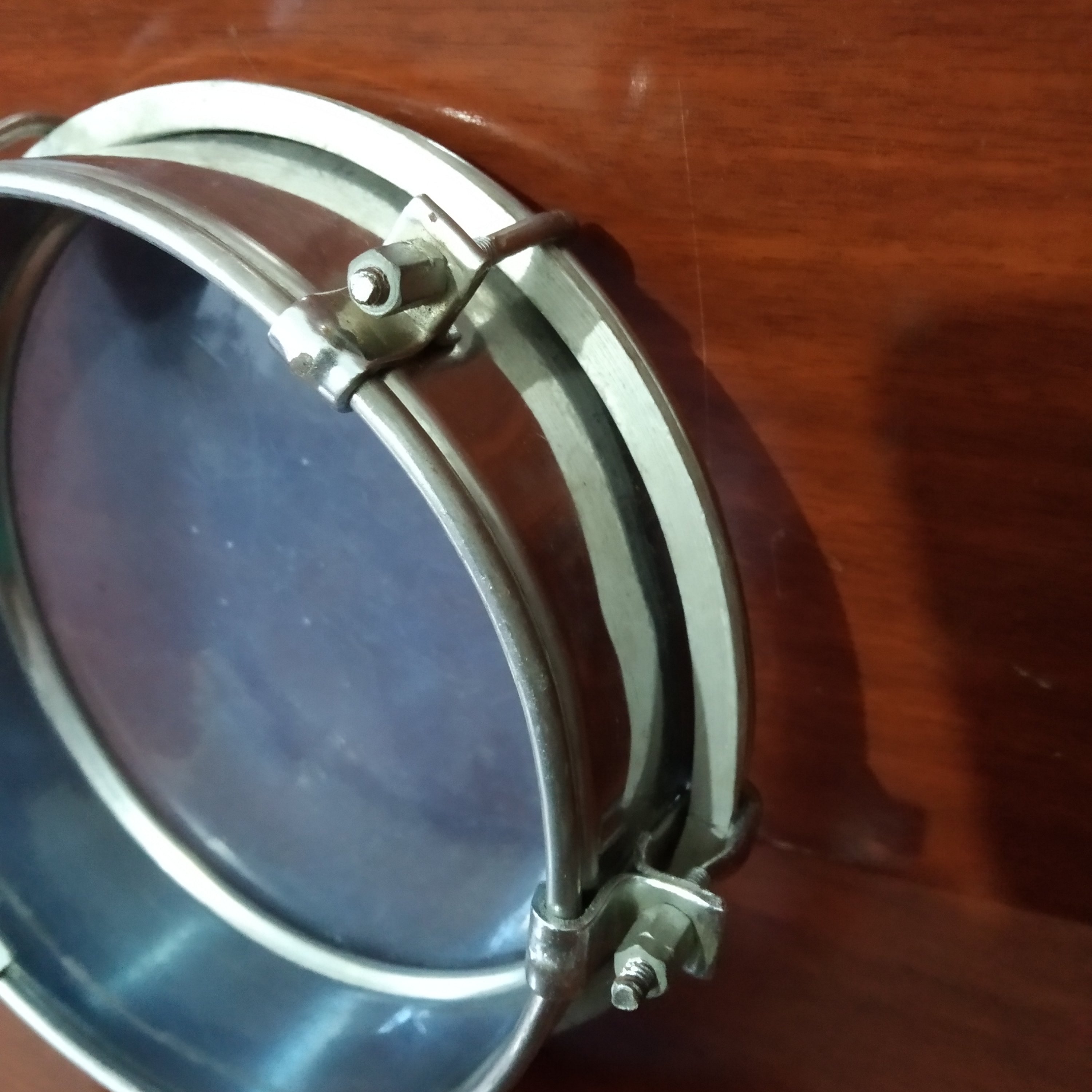 tamborim antigo de metal 6 polegadas