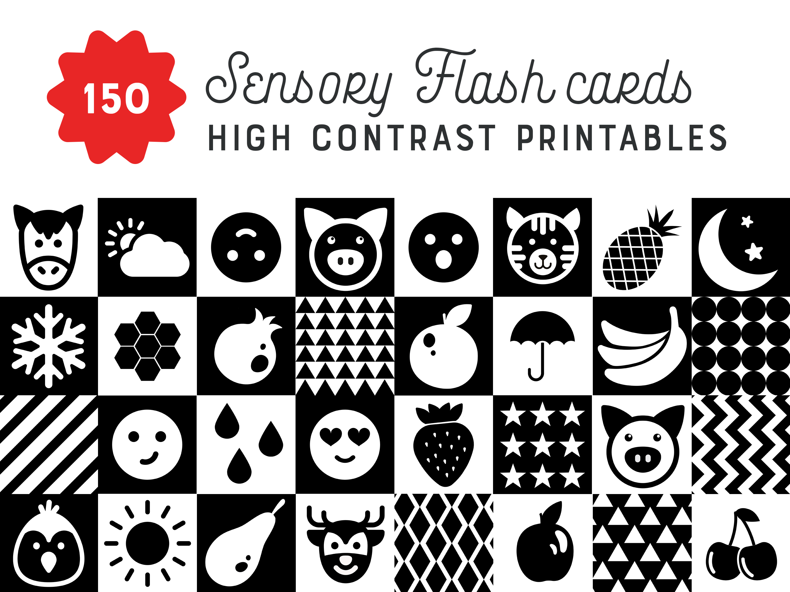 High Contrast Flash Cards