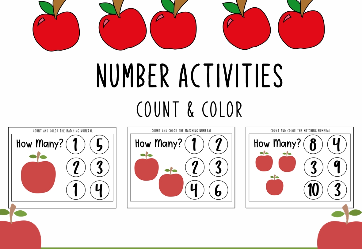 Count and Color Apple Bundle