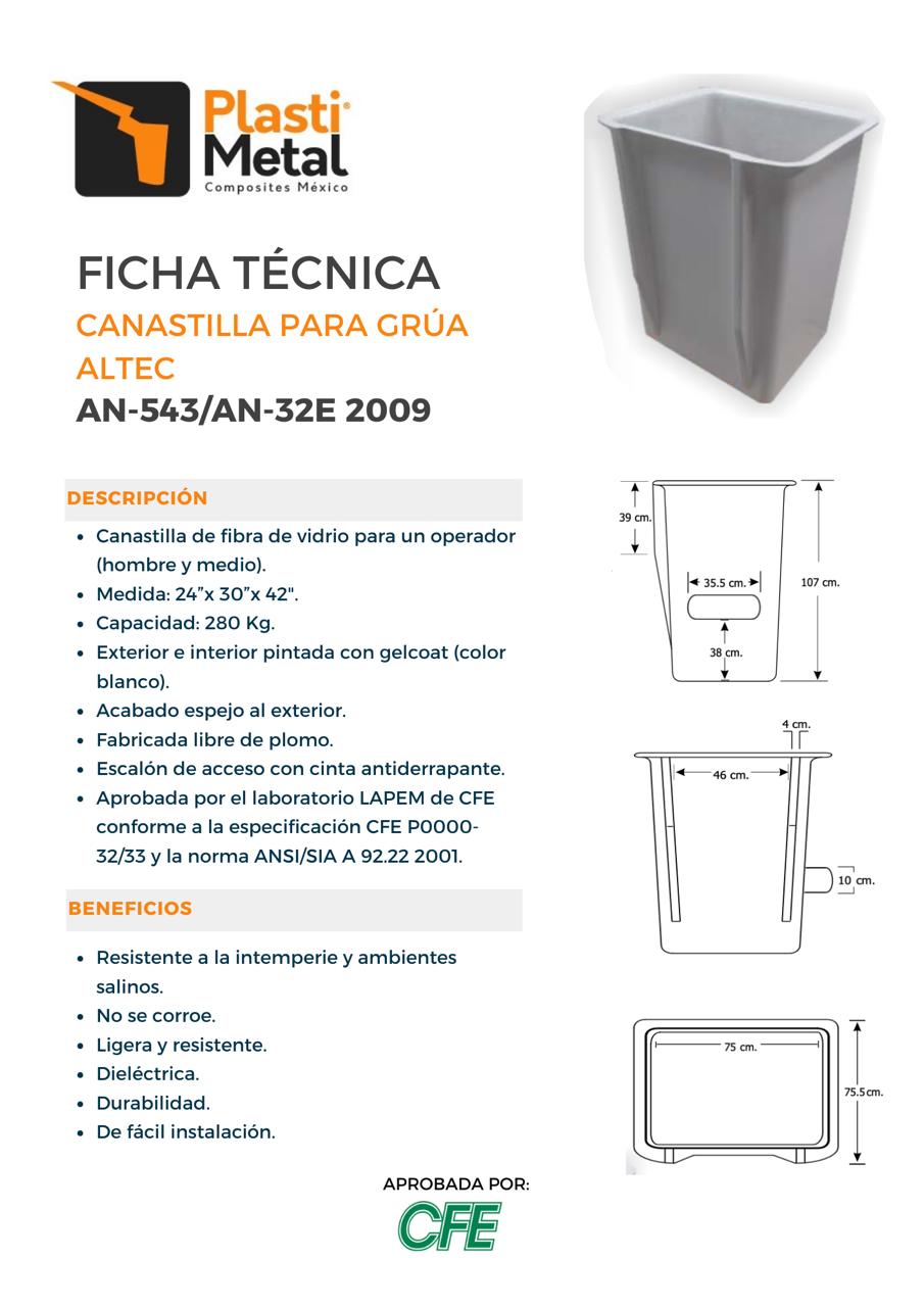 CANASTILLA ALTEC AN-543