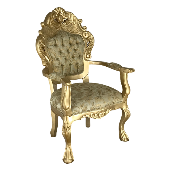 RENTA SILLON LUIS XV DORADO