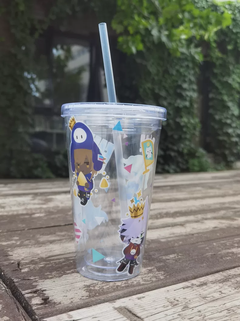 Transparent Straw Tumbler