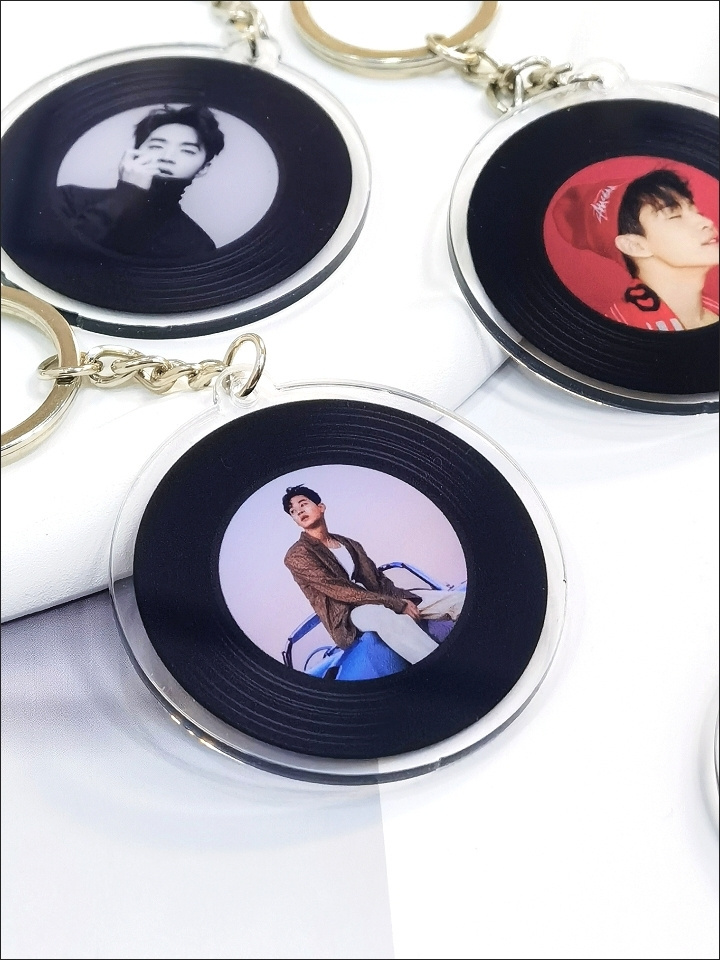 Vinyl Record Keychain with NFC