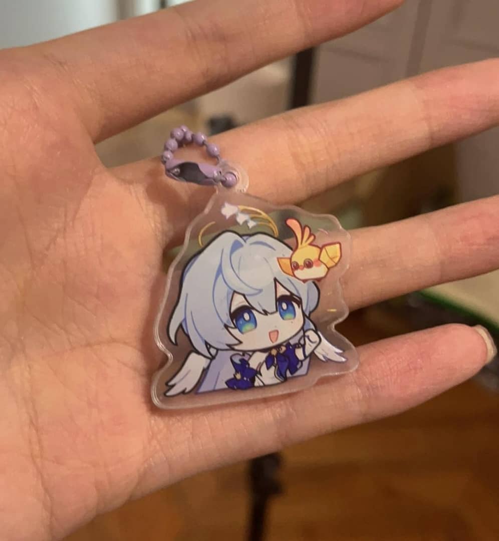 Acrylic Keychain - Clear + BallChain