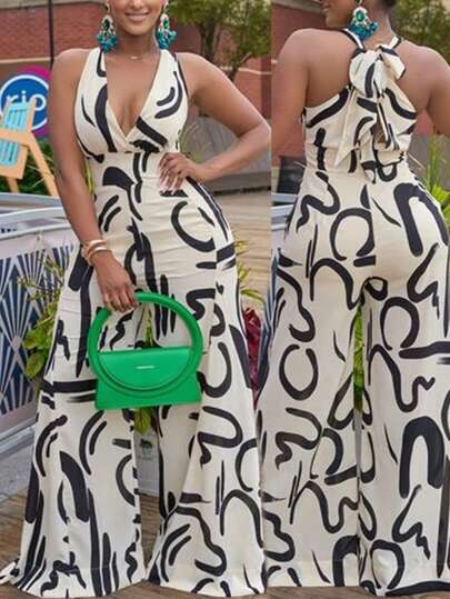 SHEIN VCay AllOver Print Jumpsuit