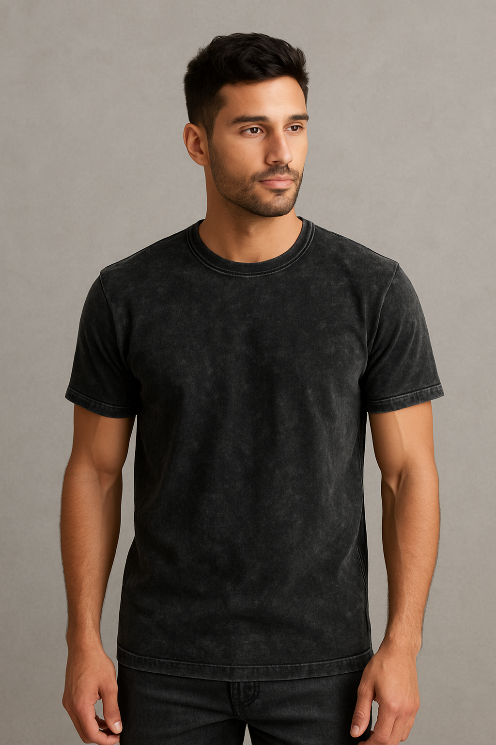 Men's Washed Black T-Shirt