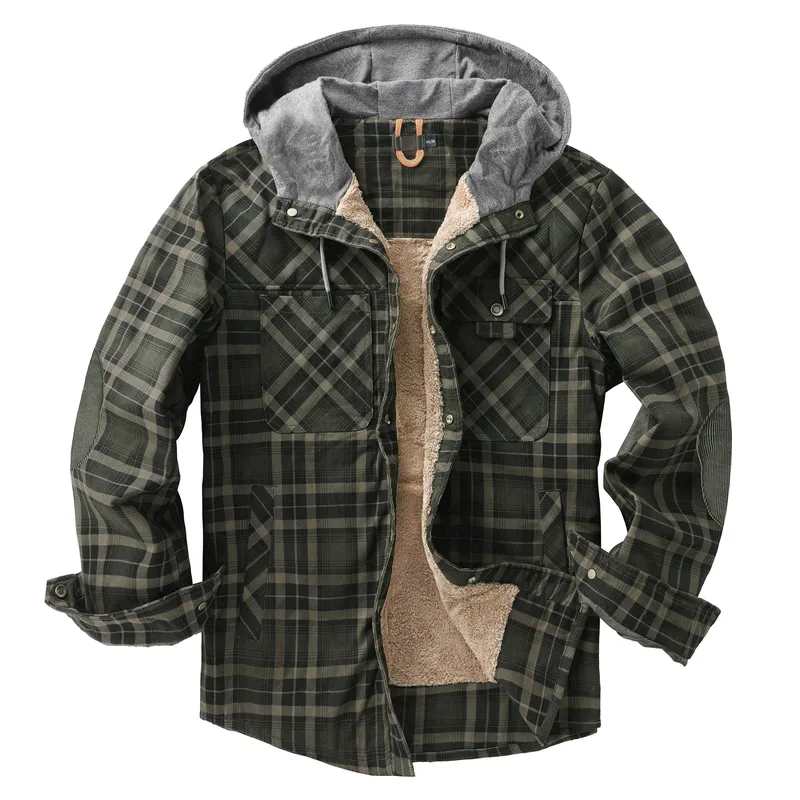 Men’s Plaid Hooded Jacket
