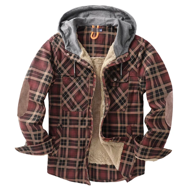 Men’s Plaid Hooded Jacket