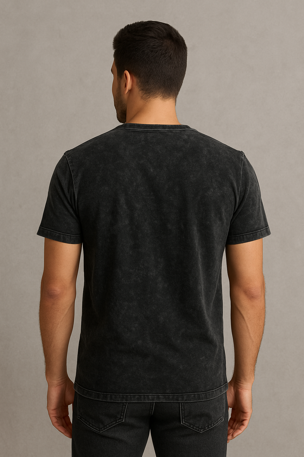 Men's Washed Black T-Shirt