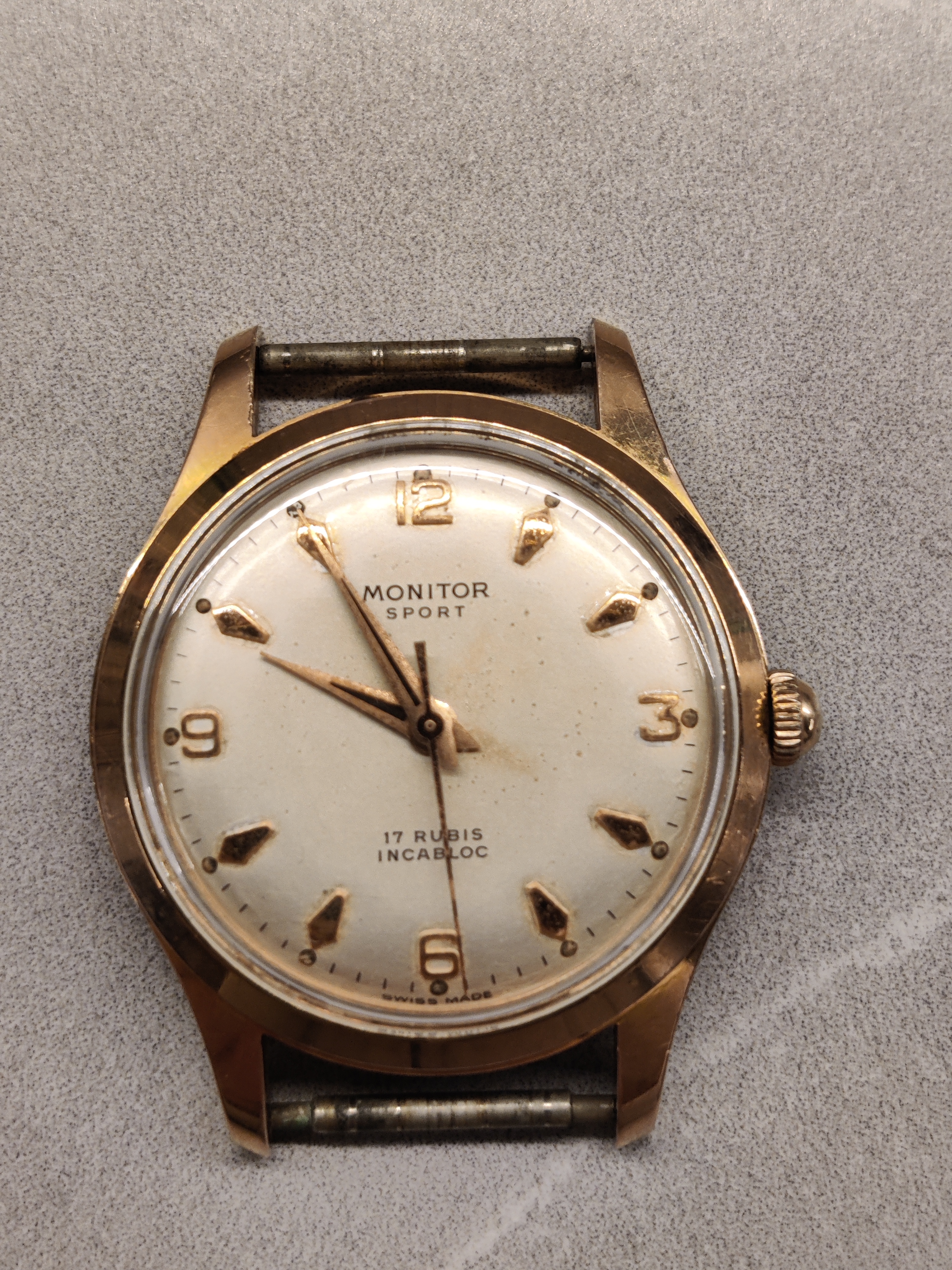 Vintage 1960’s Monitor Sport manual wind Swiss 17 Jewels watch 