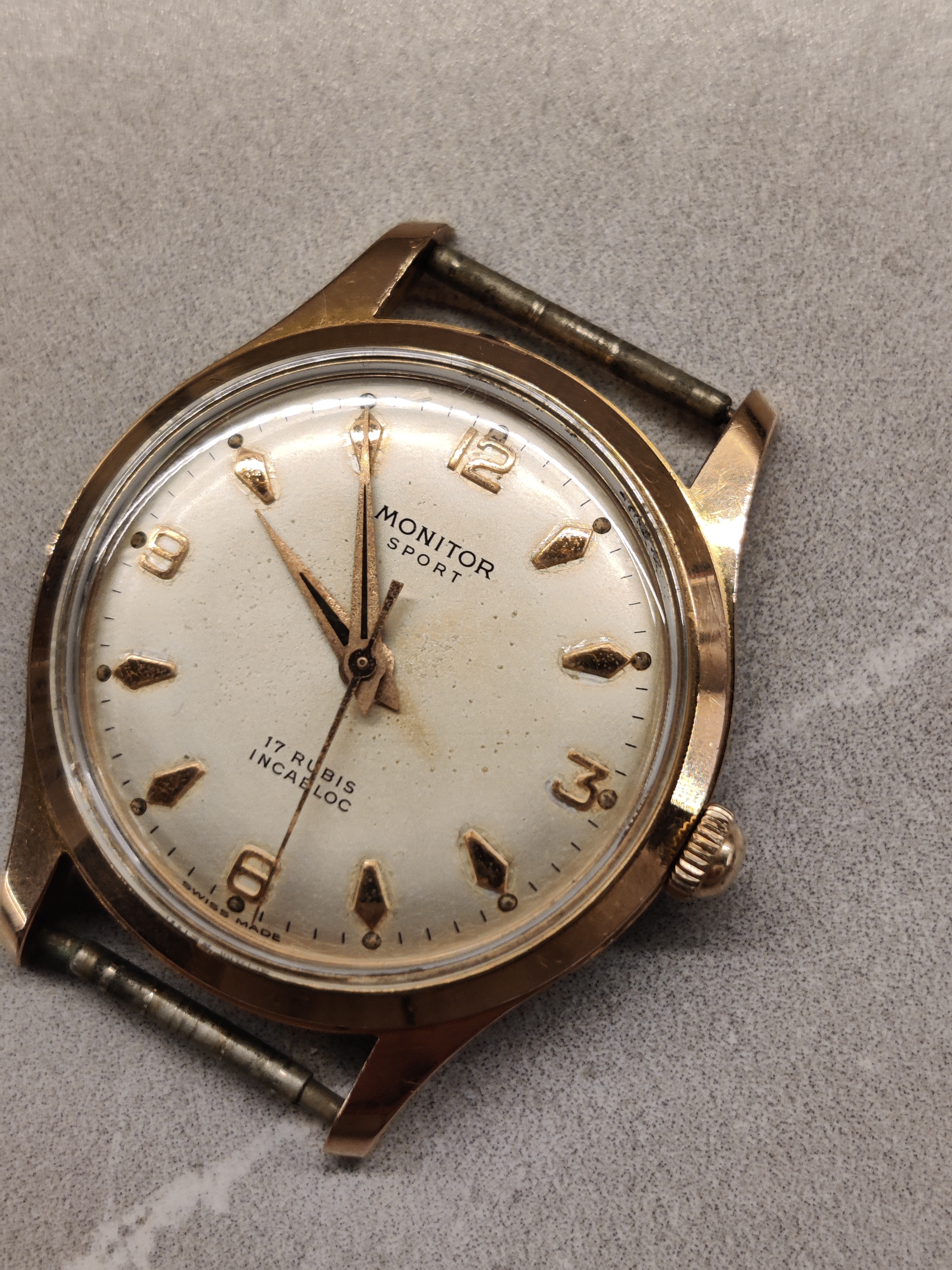 Vintage 1960’s Monitor Sport manual wind Swiss 17 Jewels watch 