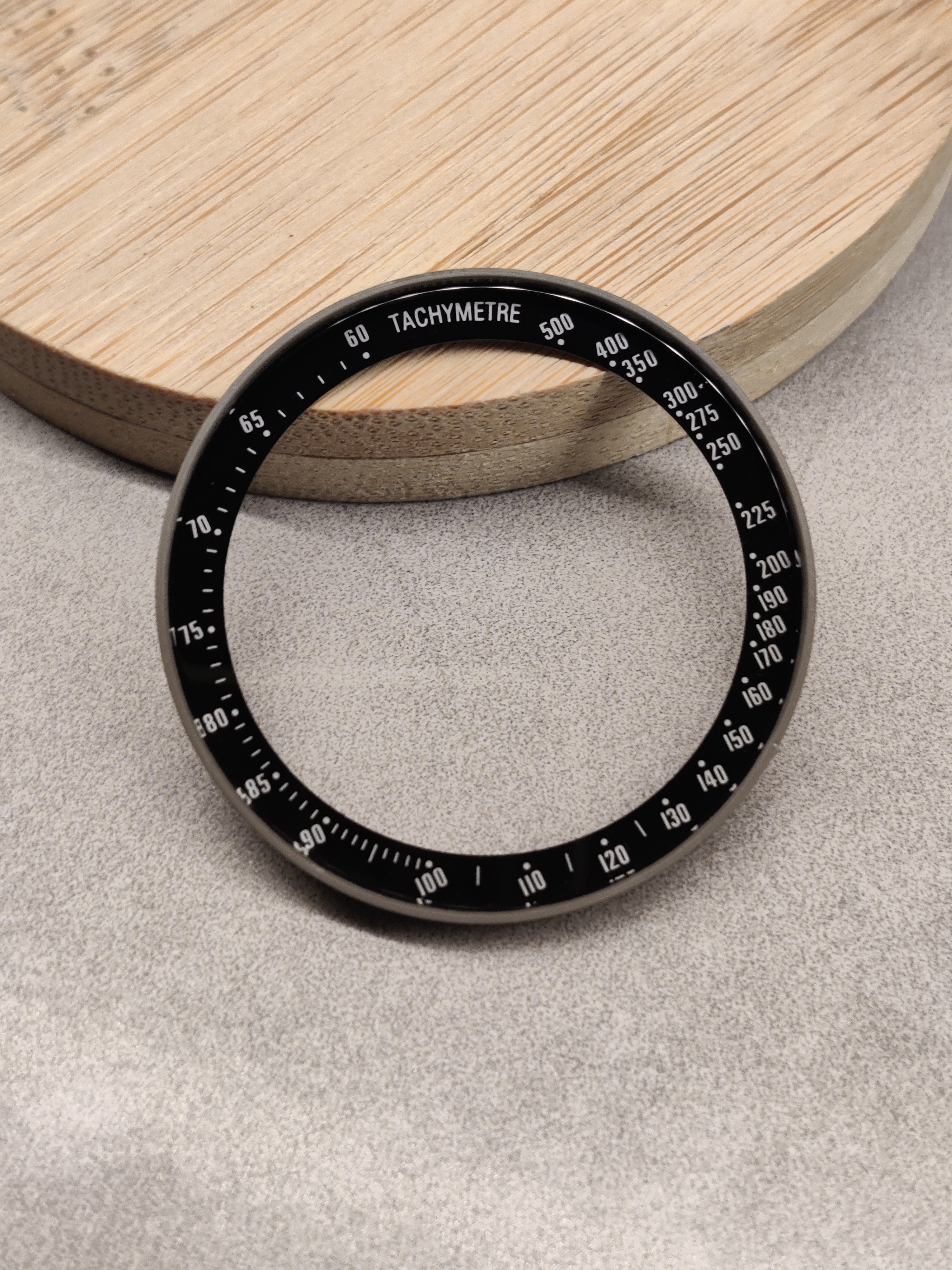 Omega Speedmaster Original crystal plexiglass tachymeter black ring 36.20mm NOS