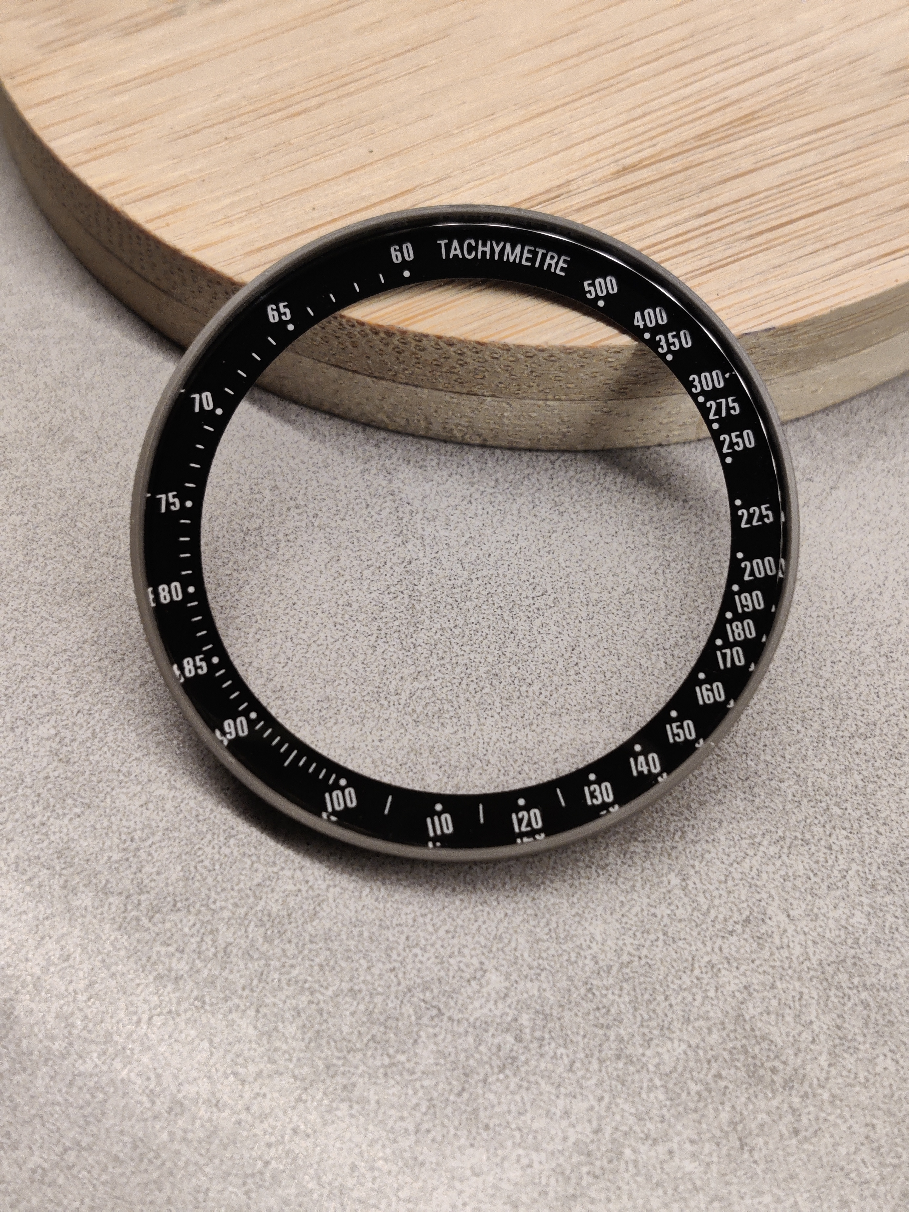 Omega Speedmaster Original crystal plexiglass tachymeter black ring 36.20mm NOS