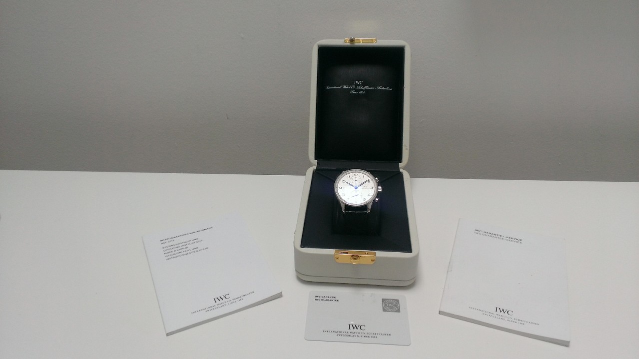 IWC 2012 Portuguese Chronograph "White Dial" Watch