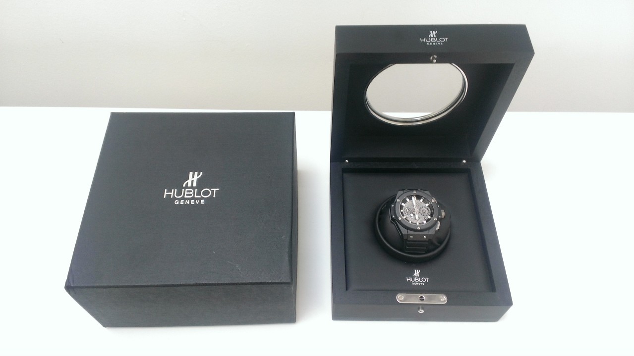 Hublot King Power - Black Magic Unique Skeleton 48mm Ceramic Watch