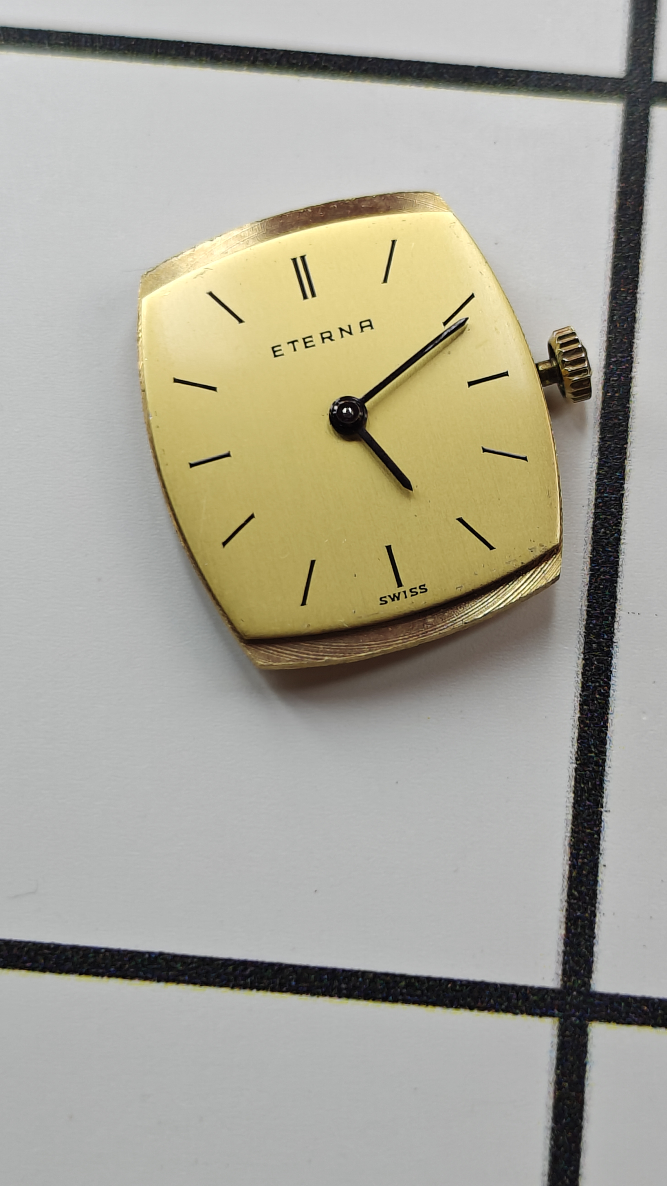 ETERNA Dial, Hands, Crown and cal. 1435K Swiss Watch Movement ***Serviced***