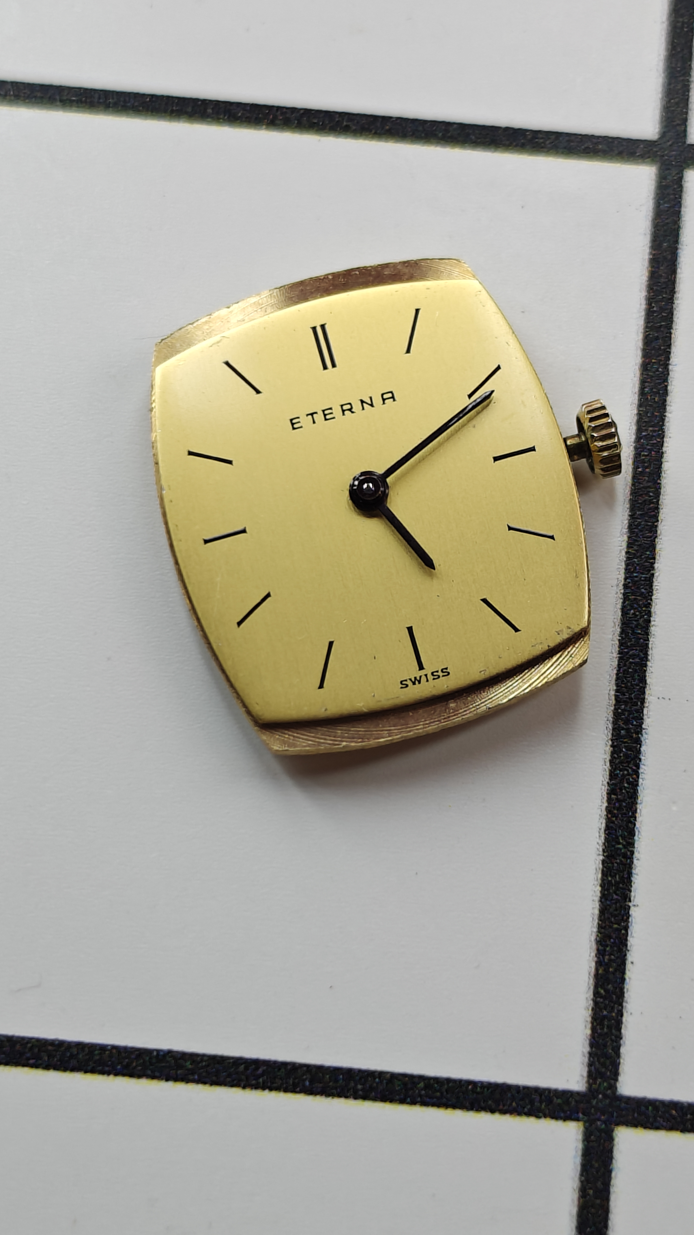 ETERNA Dial, Hands, Crown and cal. 1435K Swiss Watch Movement ***Serviced***