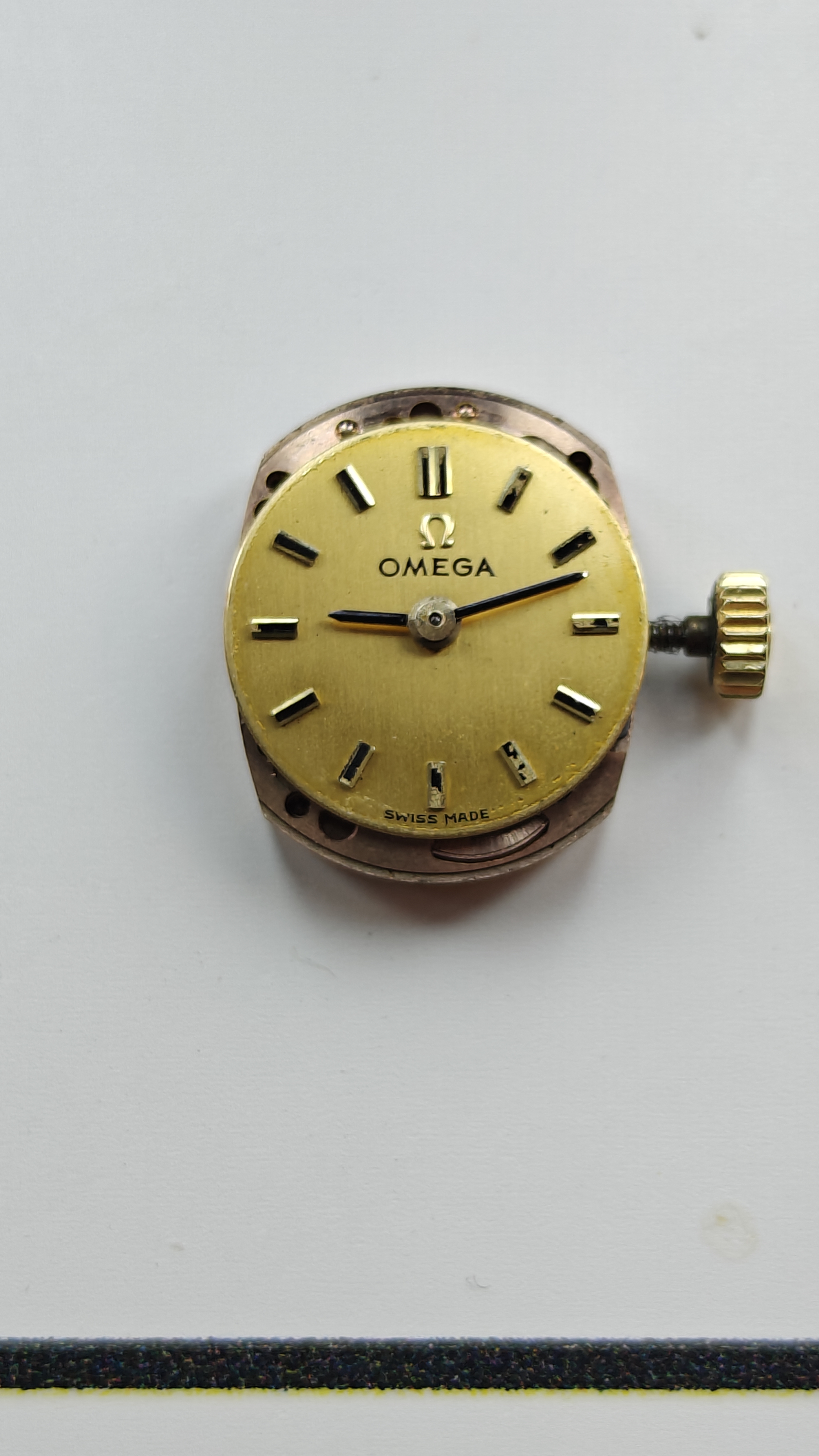 Vintage Omega 484 Manual Winding Movement, Dial, Hands & Crown
