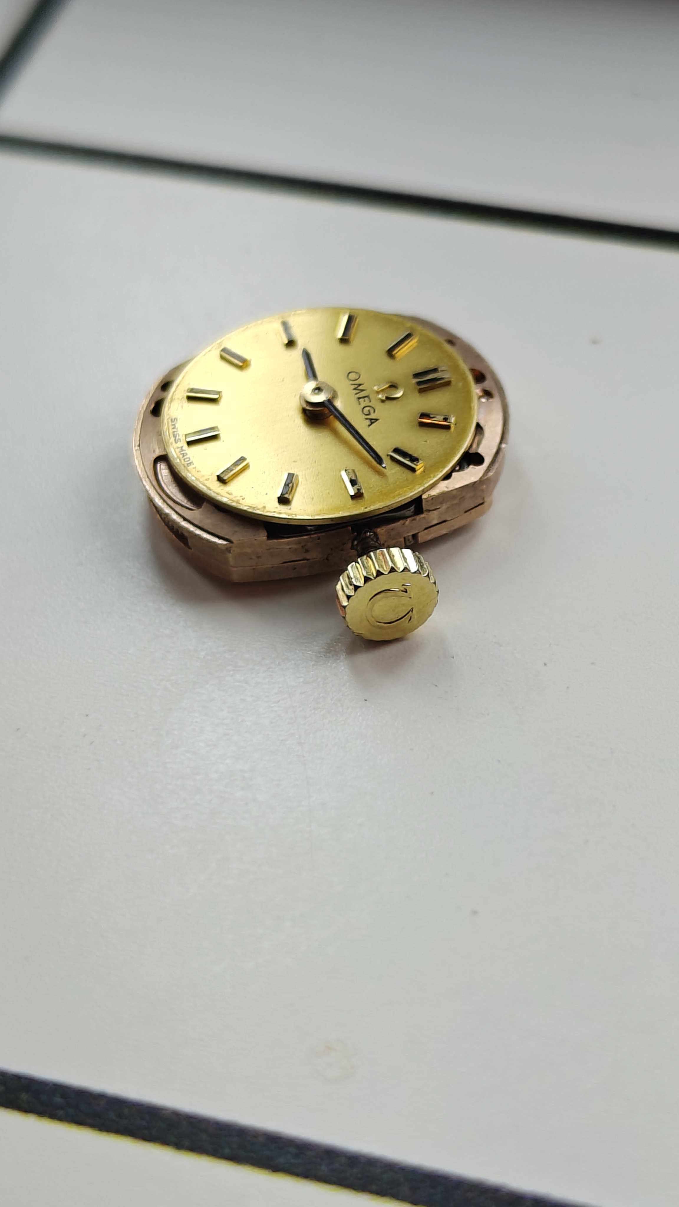 Vintage Omega 484 Manual Winding Movement, Dial, Hands & Crown