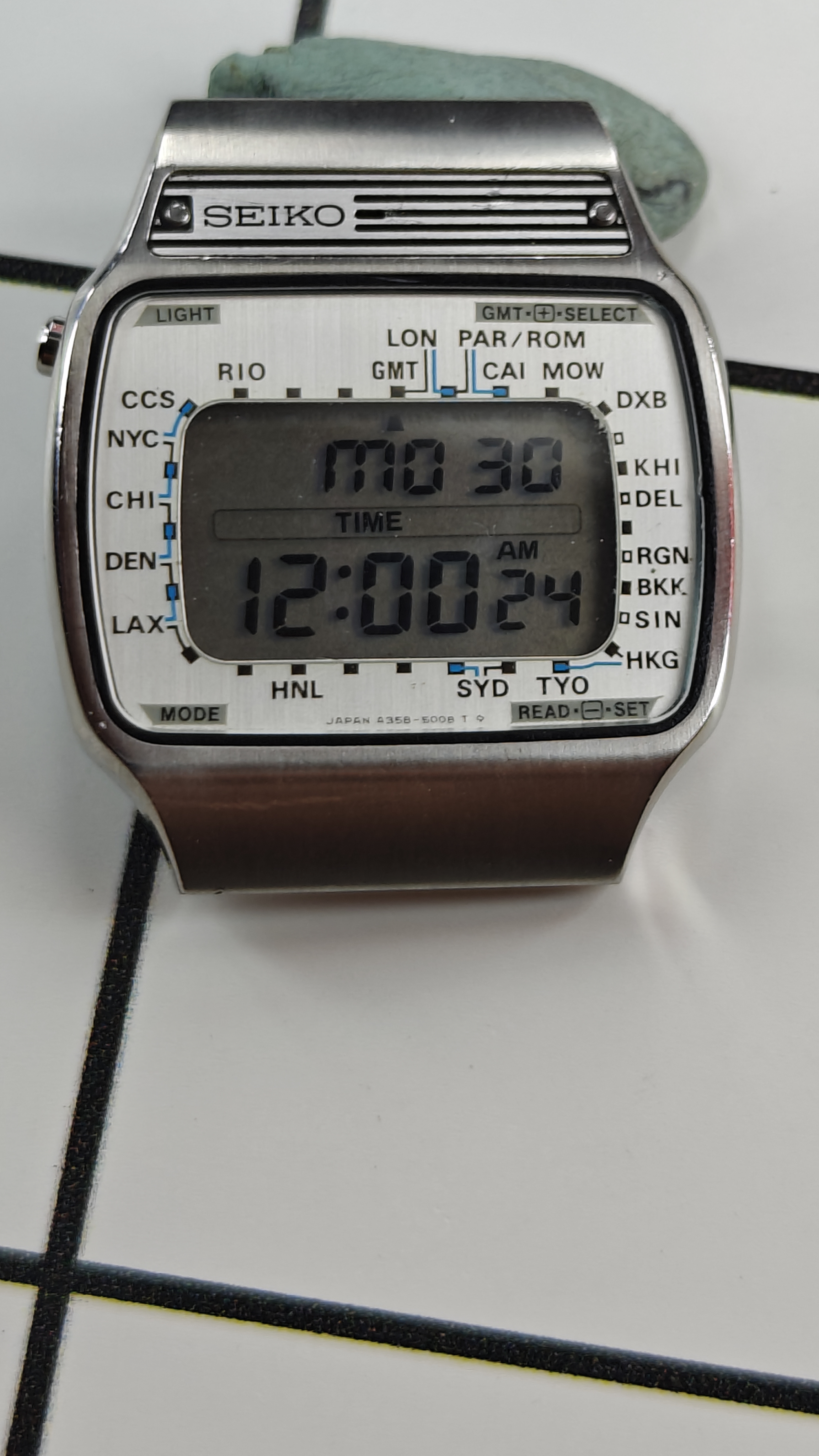 Vintage Seiko A356-5000 (Pan-Am) Watch from the 1970s for parts