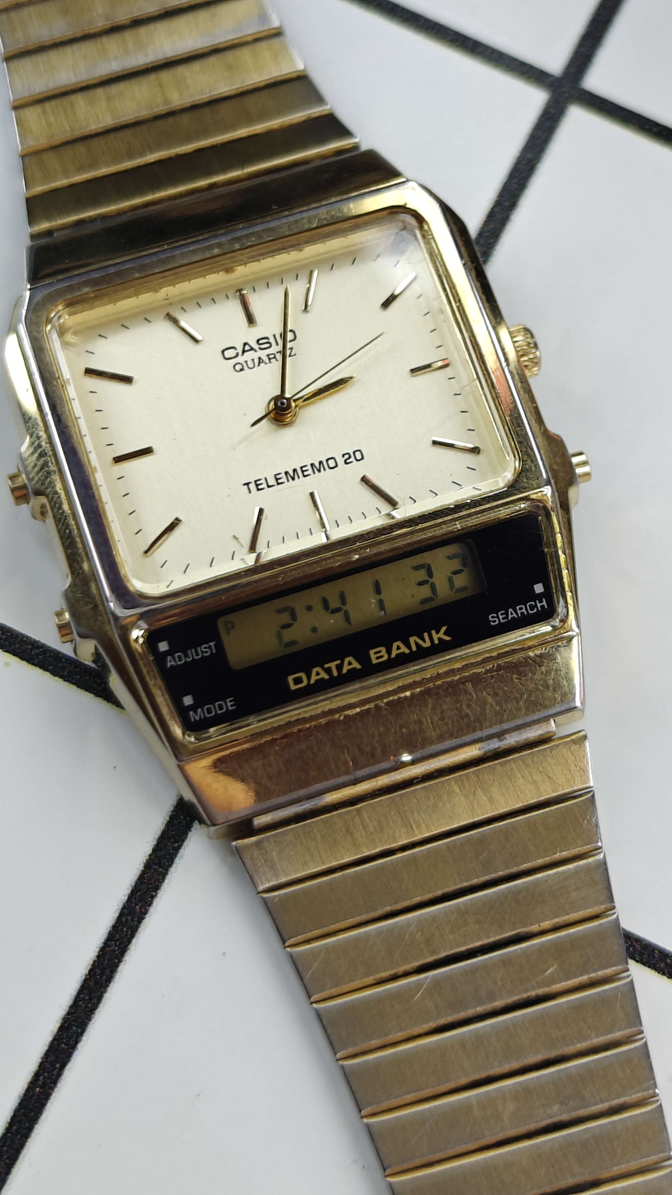 Vintage Casio AB-100  Telememo 50 Watch from the 1990s