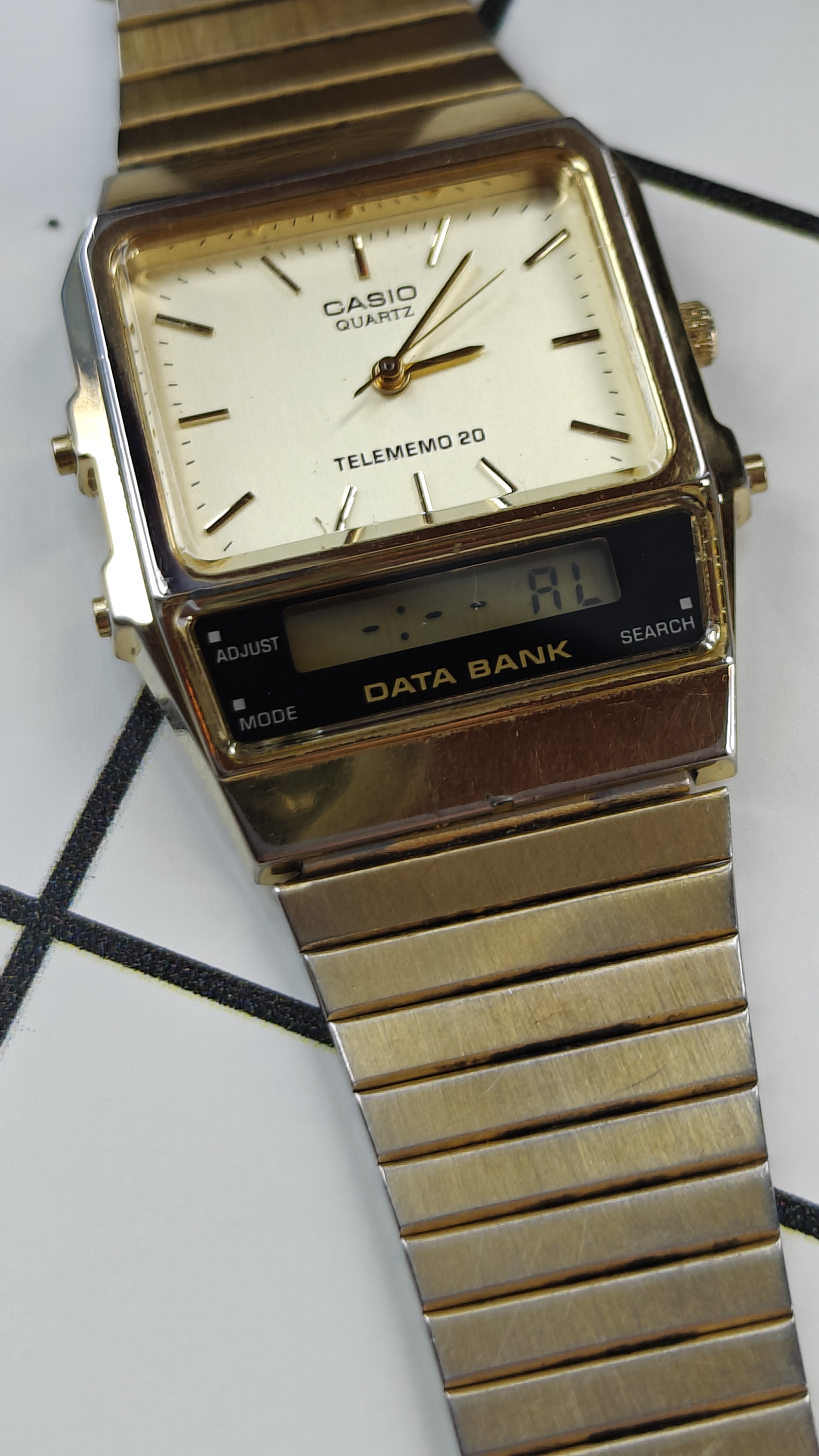 Vintage Casio AB-100  Telememo 50 Watch from the 1990s