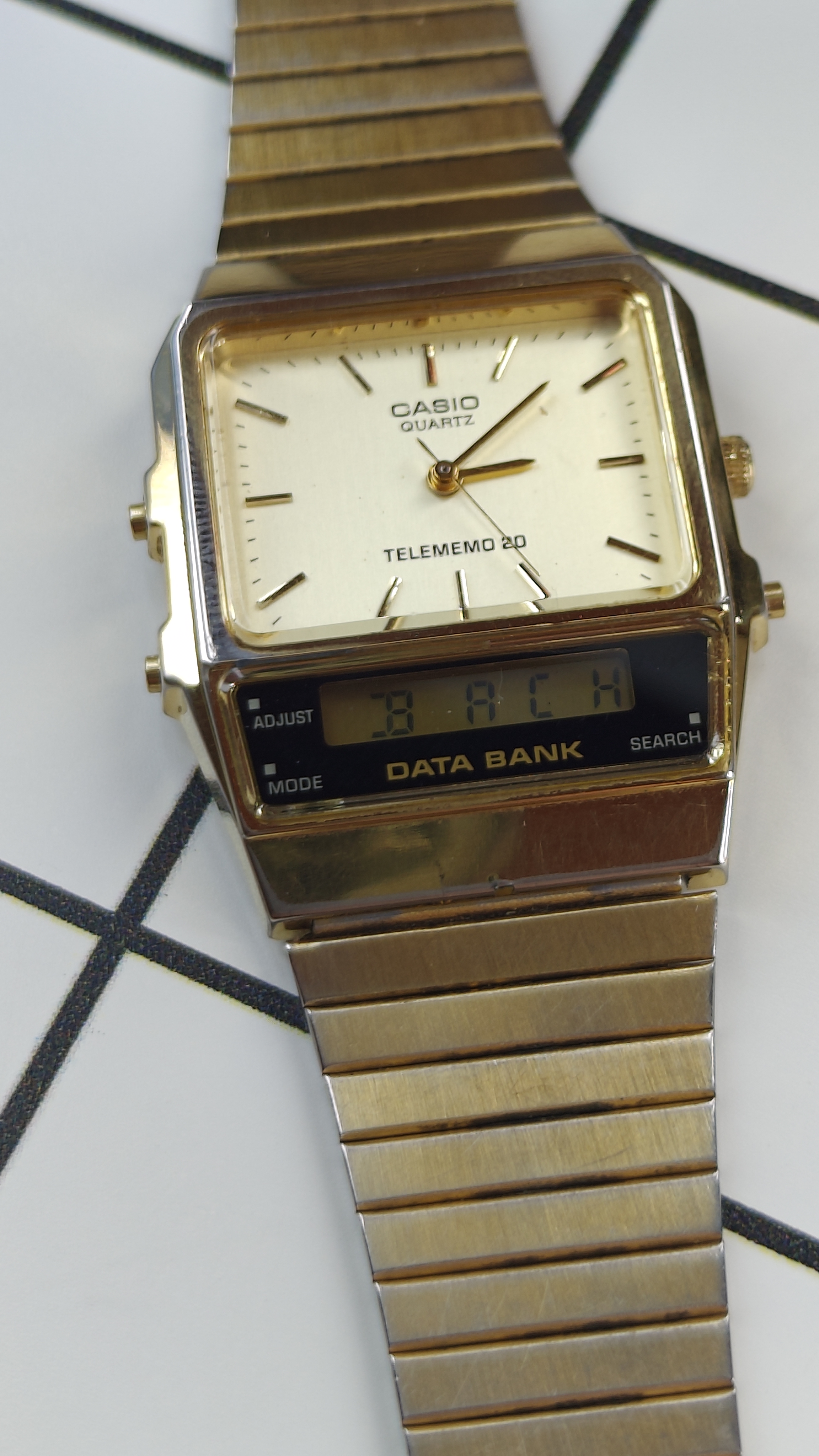 Vintage Casio AB-100  Telememo 50 Watch from the 1990s