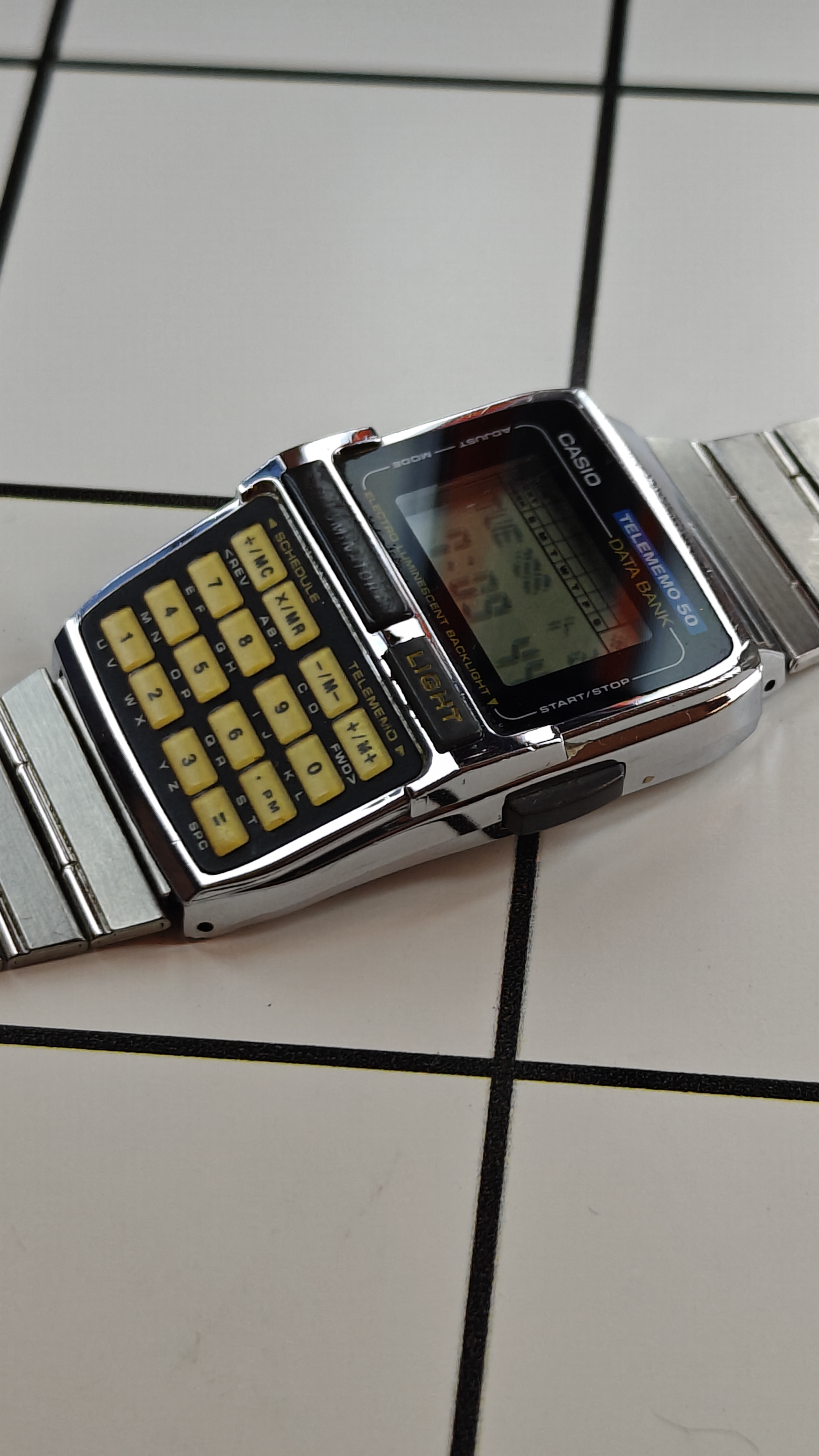 Vintage Casio DBC-630 Telememo 50 Watch from the 1980s