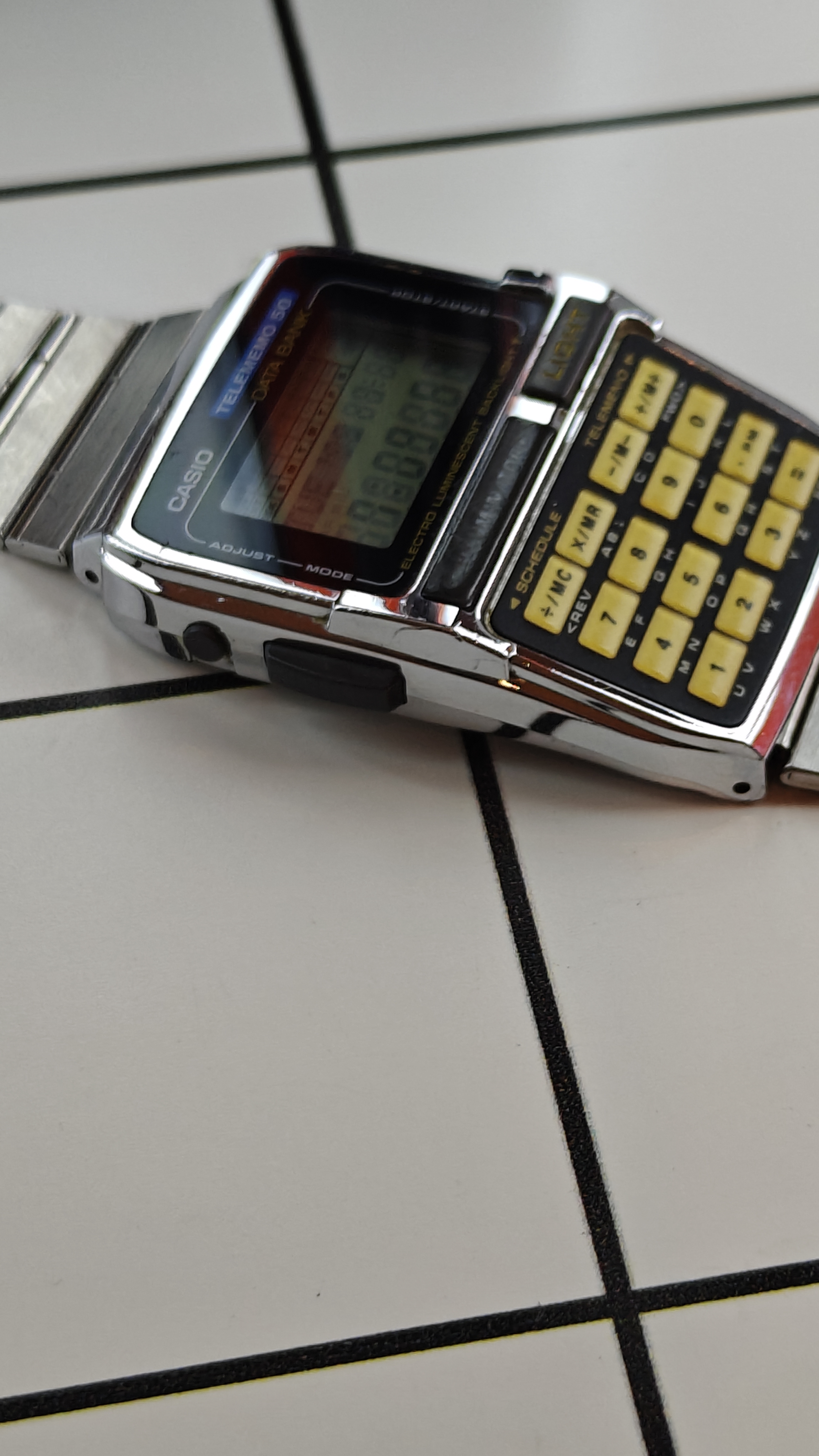 Vintage Casio DBC-630 Telememo 50 Watch from the 1980s