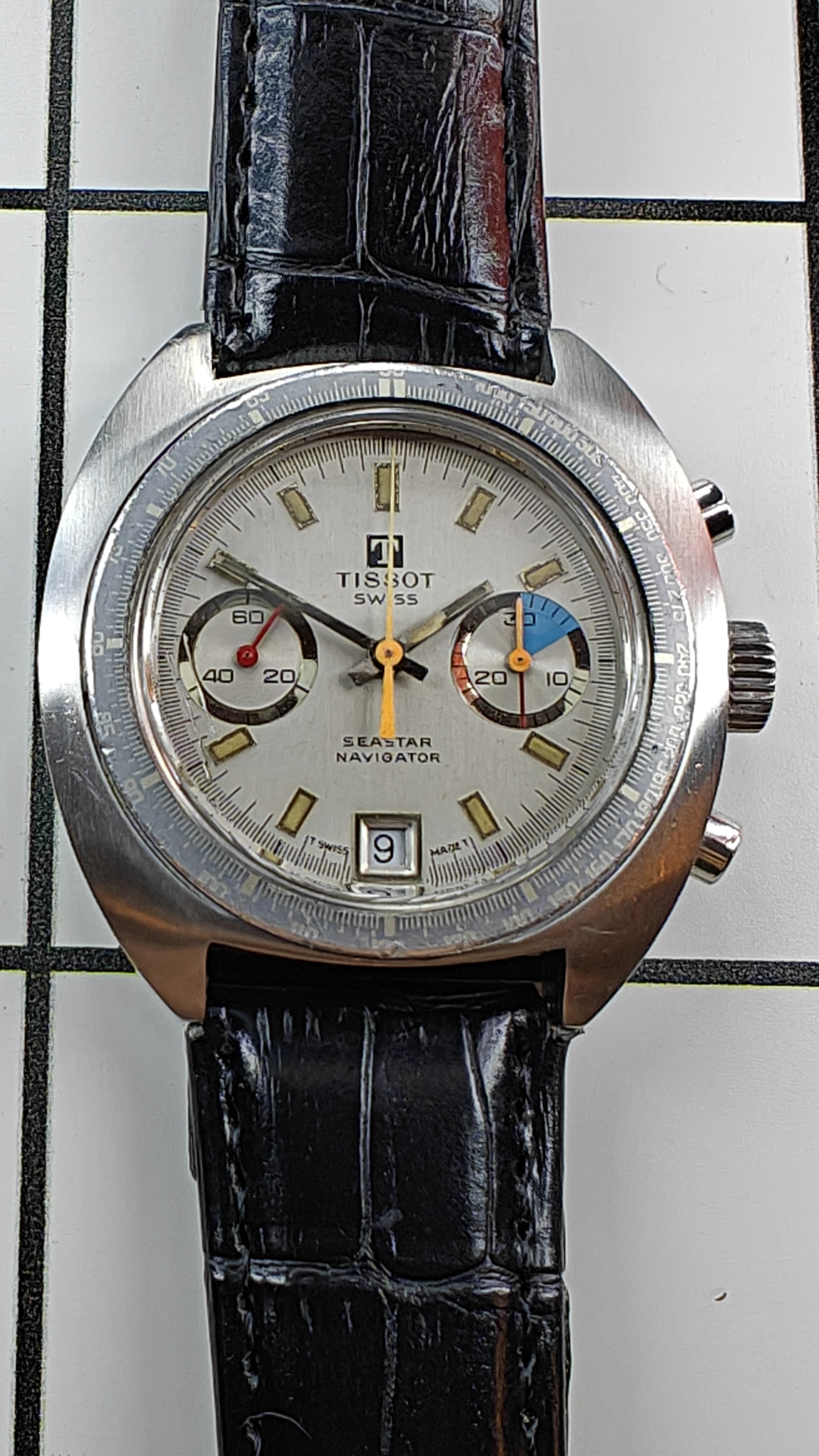 Vintage 1970's Tissot Seastar Navigator Chronograph Valjoux 7734