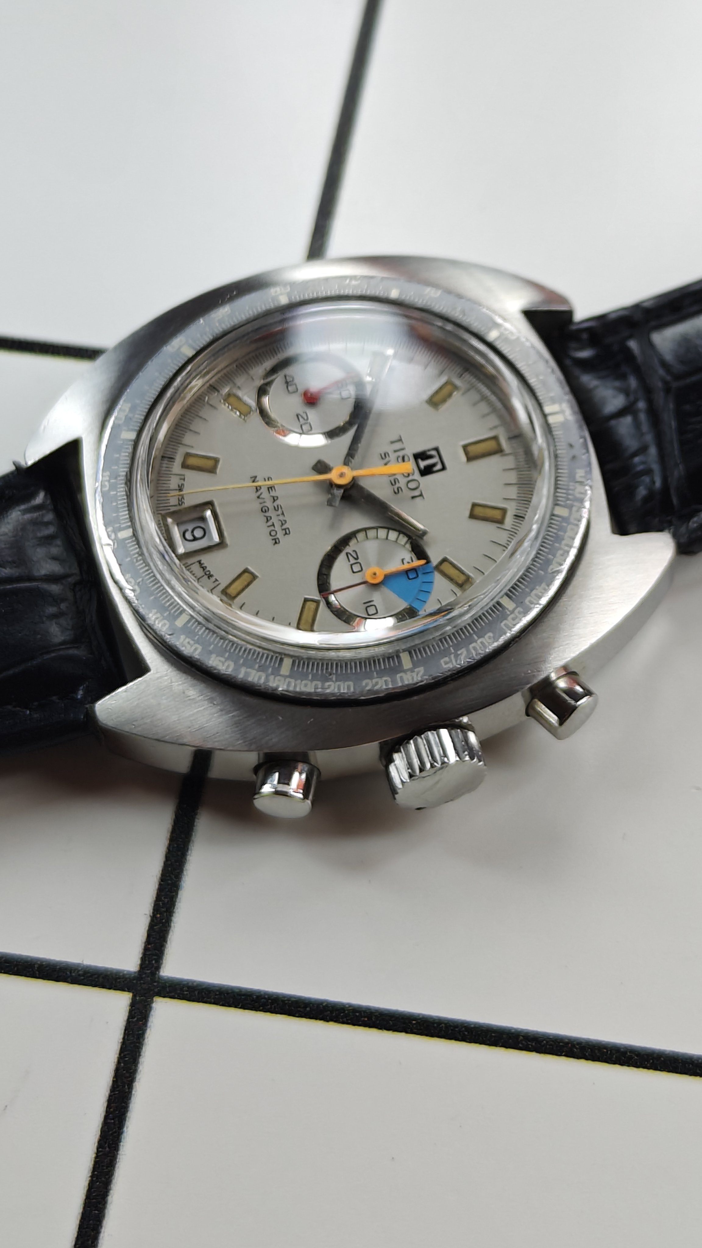 Vintage 1970's Tissot Seastar Navigator Chronograph Valjoux 7734