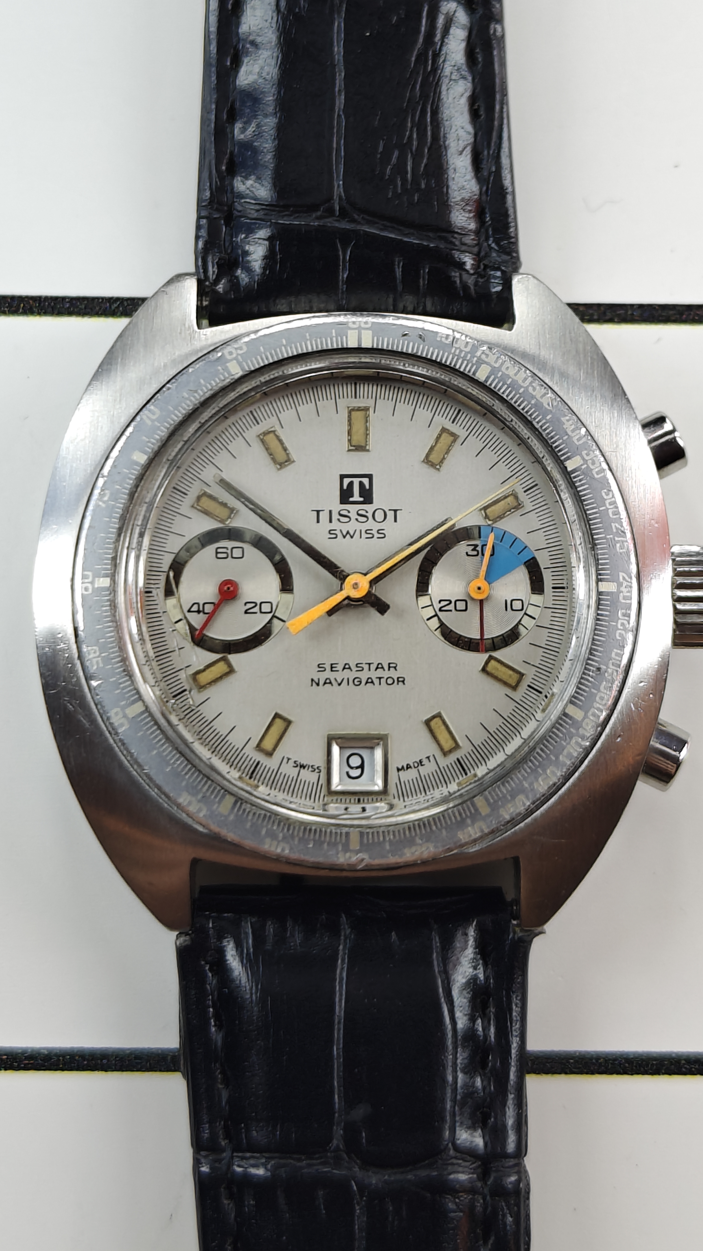 Vintage 1970's Tissot Seastar Navigator Chronograph Valjoux 7734