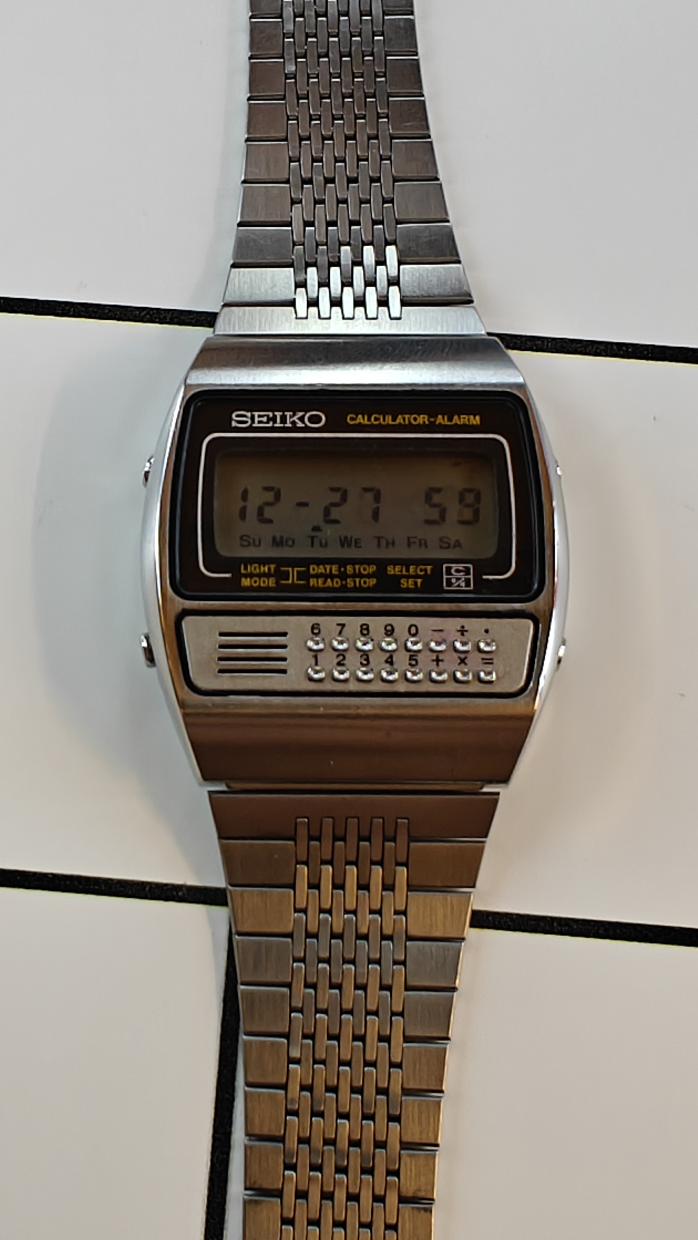 Vintage Seiko C359-5000 Calculator Watch from the 1970s