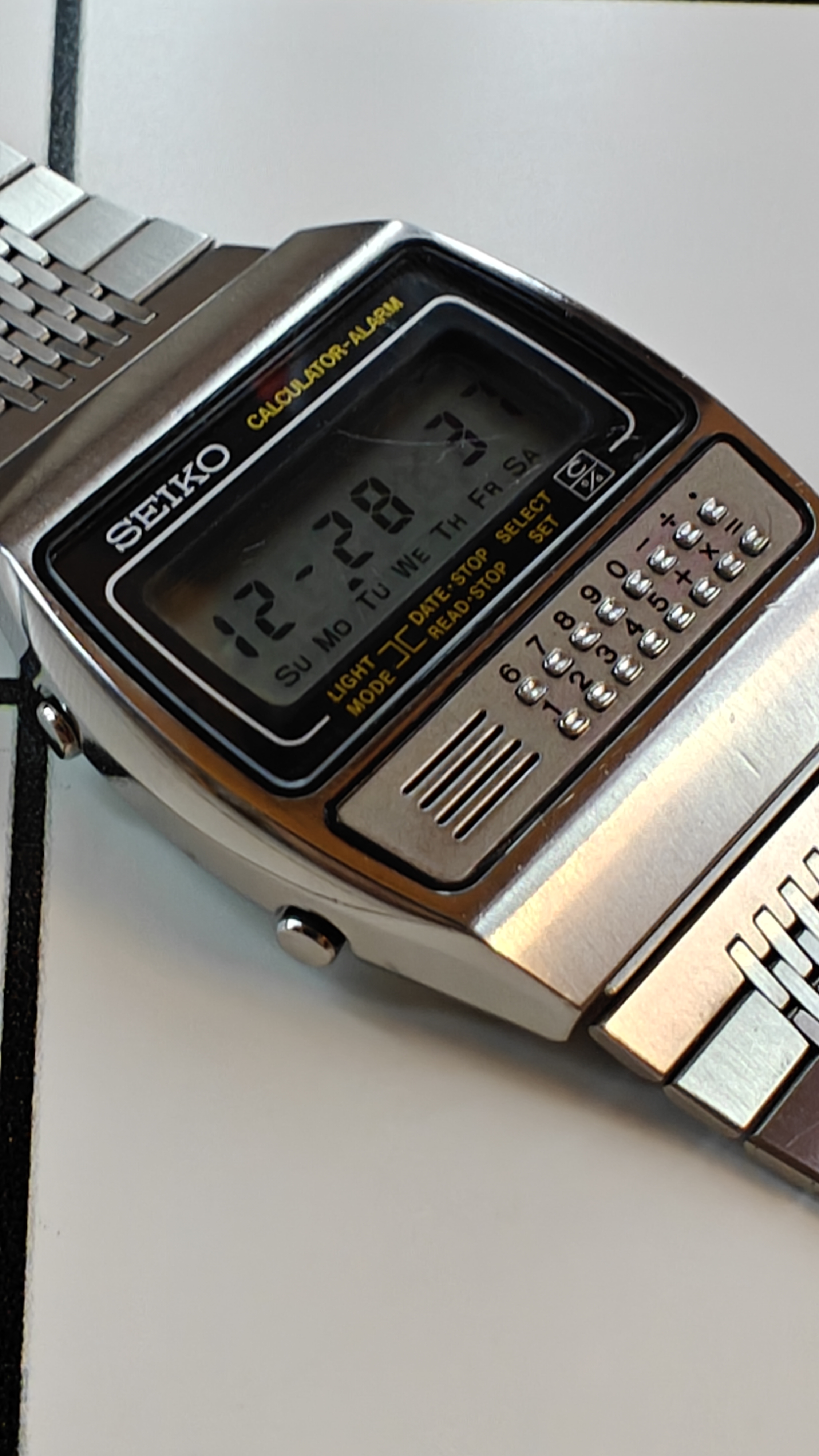 Vintage Seiko C359-5000 Calculator Watch from the 1970s